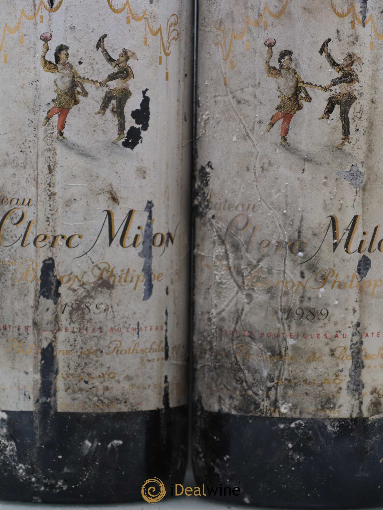 Château Clerc Milon 5ème Grand Cru Classé 1989 - Lot de 2 bouteilles - 1