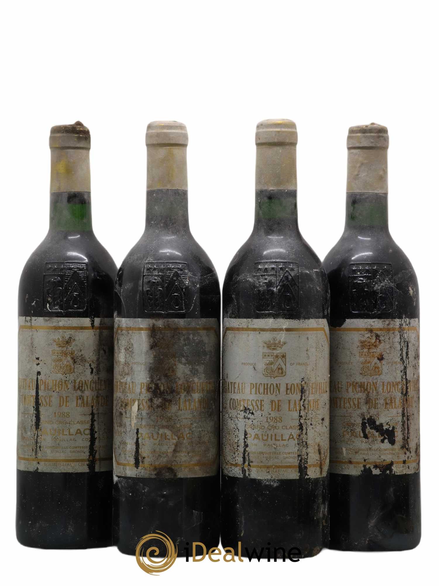Château Pichon Longueville Comtesse de Lalande 2ème Grand Cru Classé 1988 - Lot de 4 bouteilles - 0