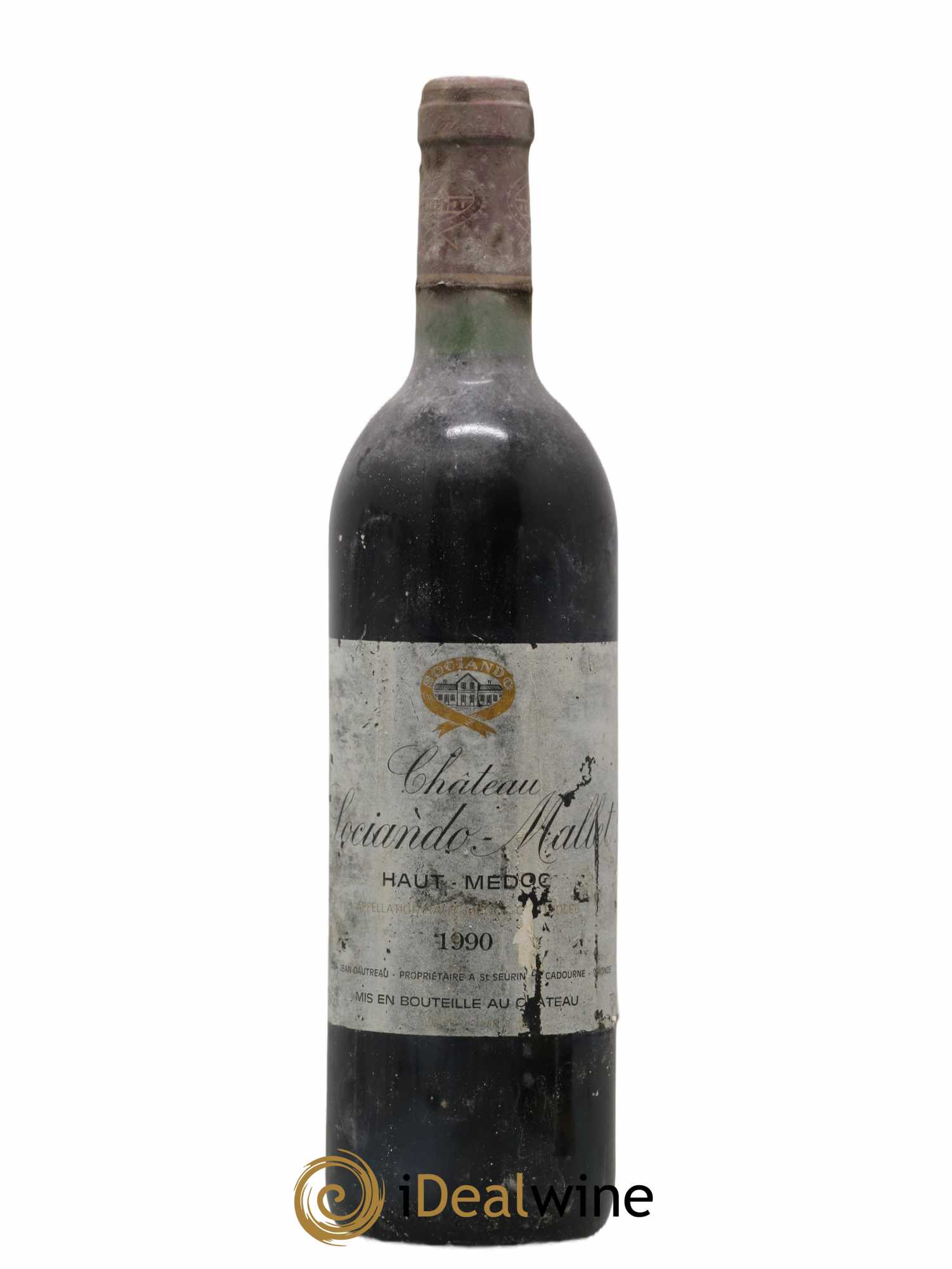 Château Sociando Mallet 1990 - Lot de 1 bouteille - 0
