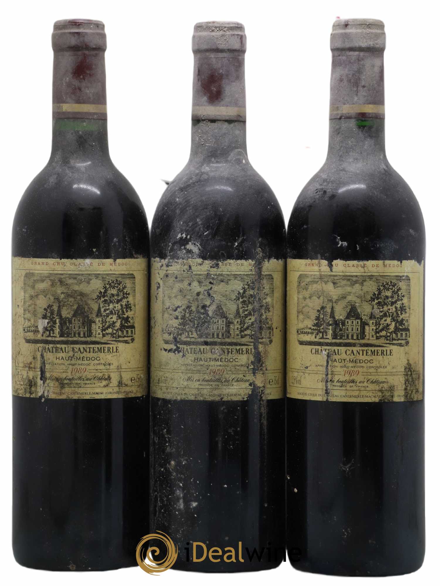 Château Cantemerle 5ème Grand Cru Classé 1989 - Lot de 3 bouteilles - 0