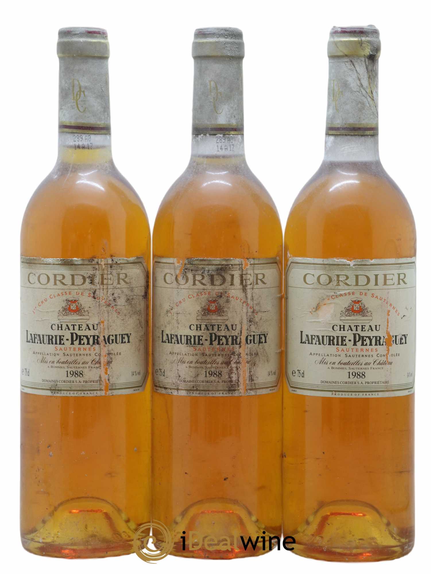 Château Lafaurie-Peyraguey 1er Grand Cru Classé 1988 - Lotto di 3 bottiglie - 0