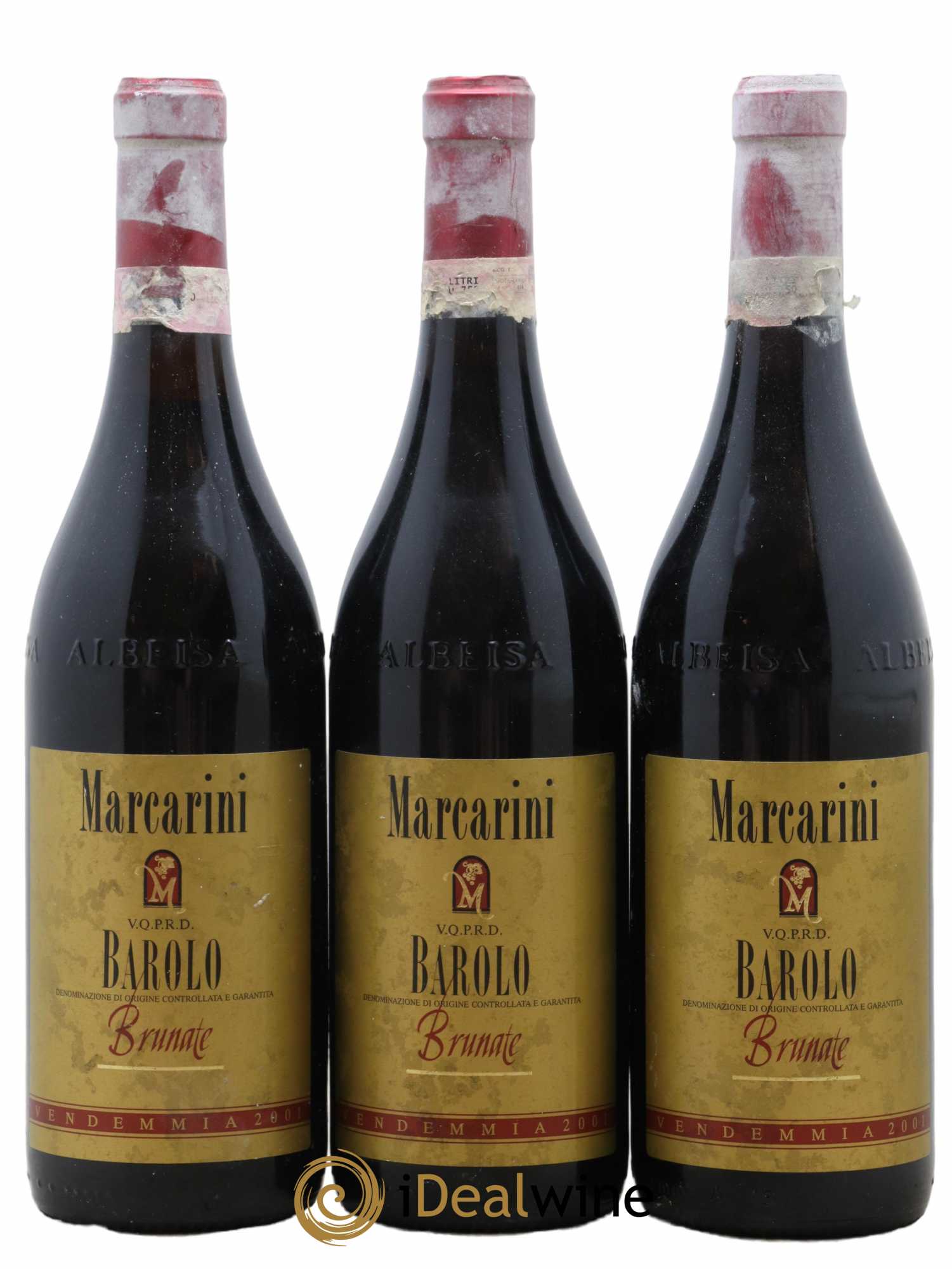 Barolo DOCG Brunate Marcarini 2001 - Lot de 3 bouteilles - 0