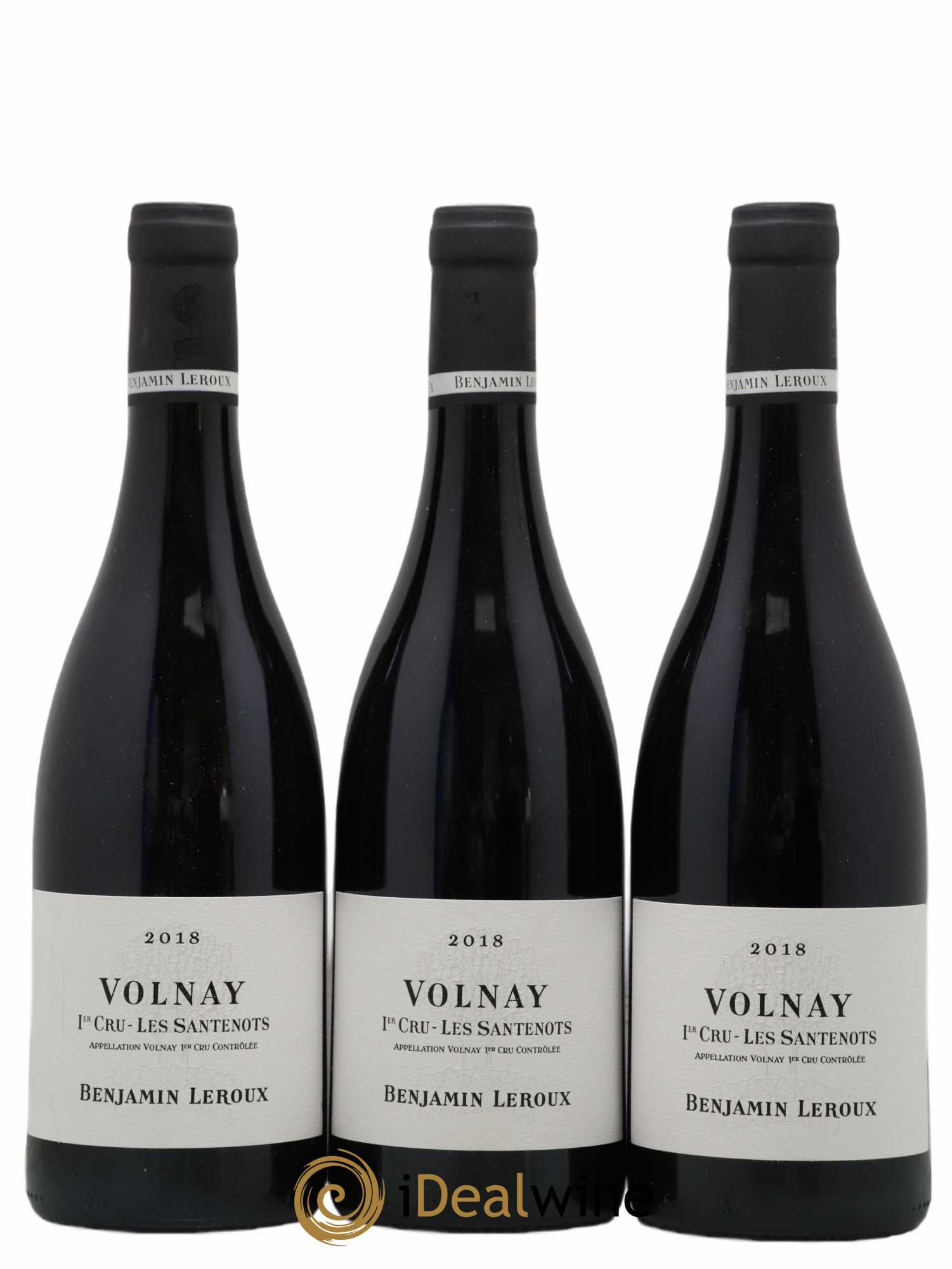 Volnay 1er Cru Santenots Benjamin Leroux 2018 - Lot de 3 bouteilles - 0