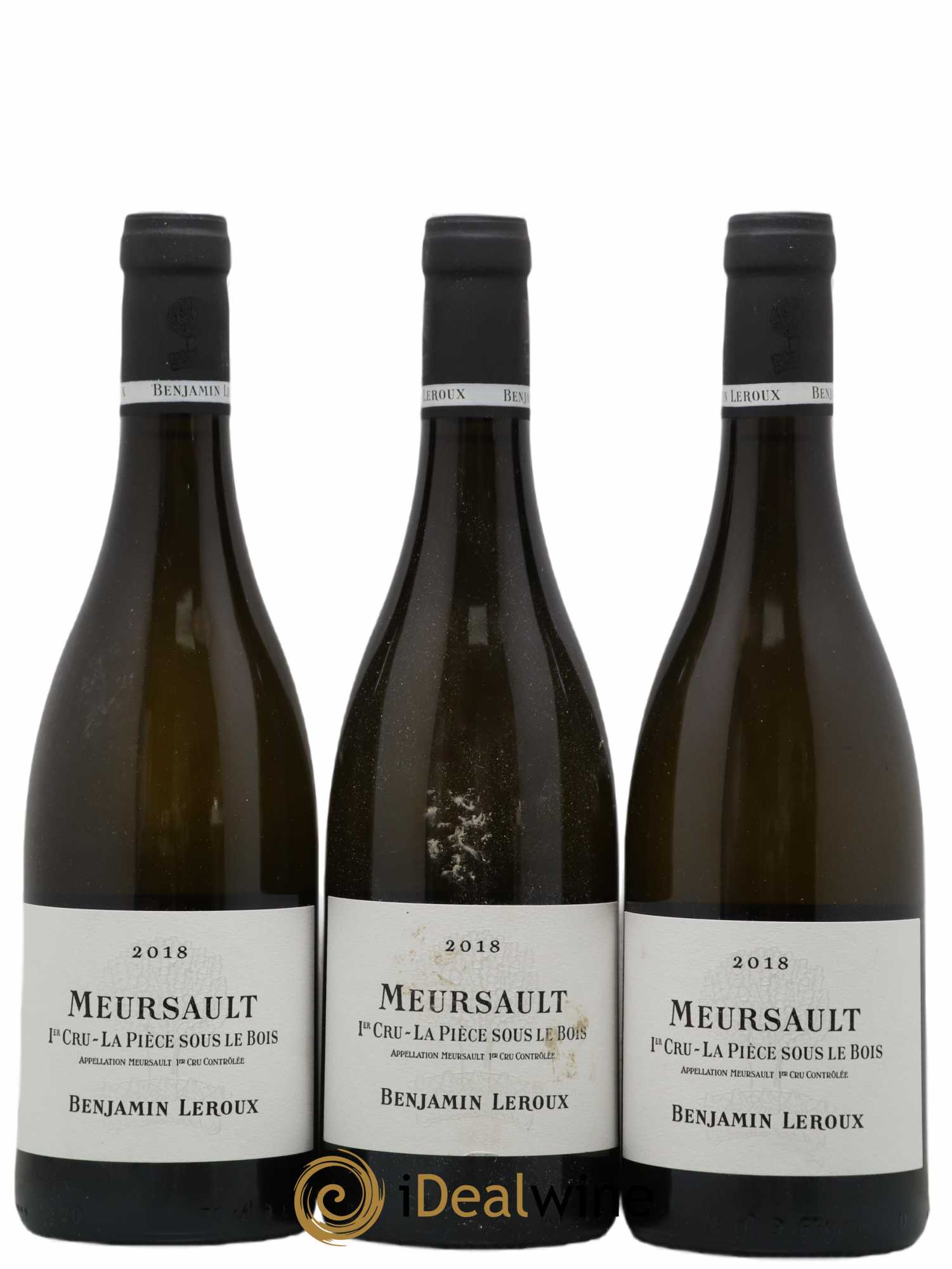 Meursault 1er Cru La Piece Sous Le Bois Benjamin Leroux 2018 - Lot de 3 bouteilles - 0