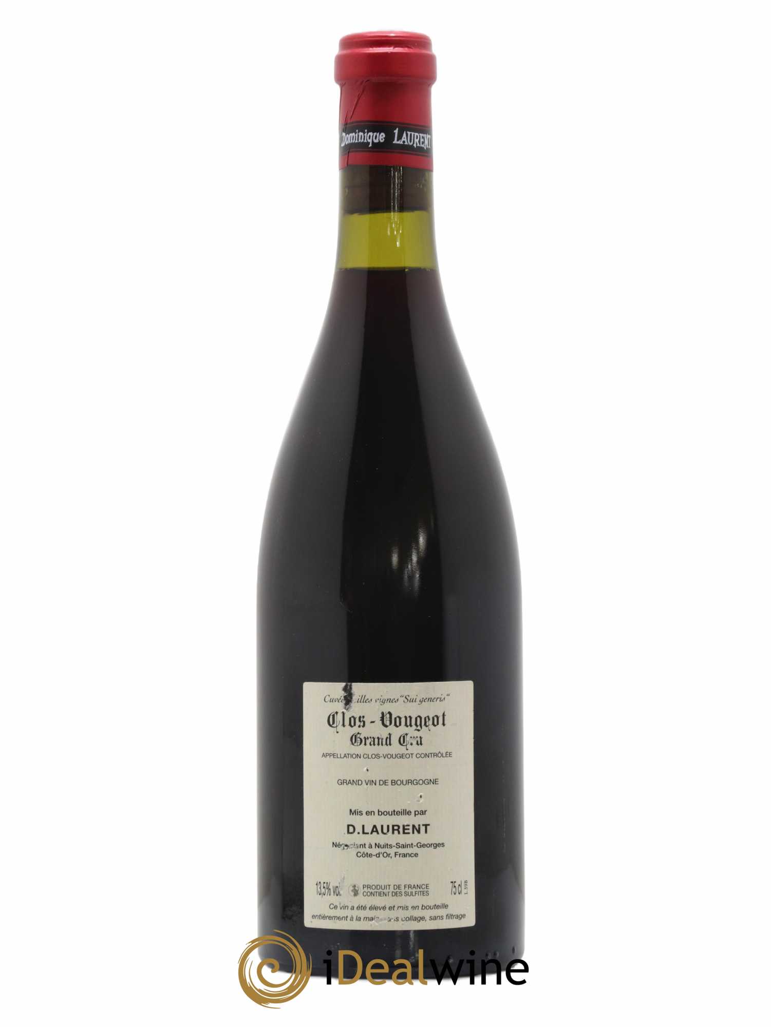 Clos de Vougeot Grand Cru Vieilles vignes Sui Generis Dominique Laurent 2006 - Lot de 1 bouteille - 1