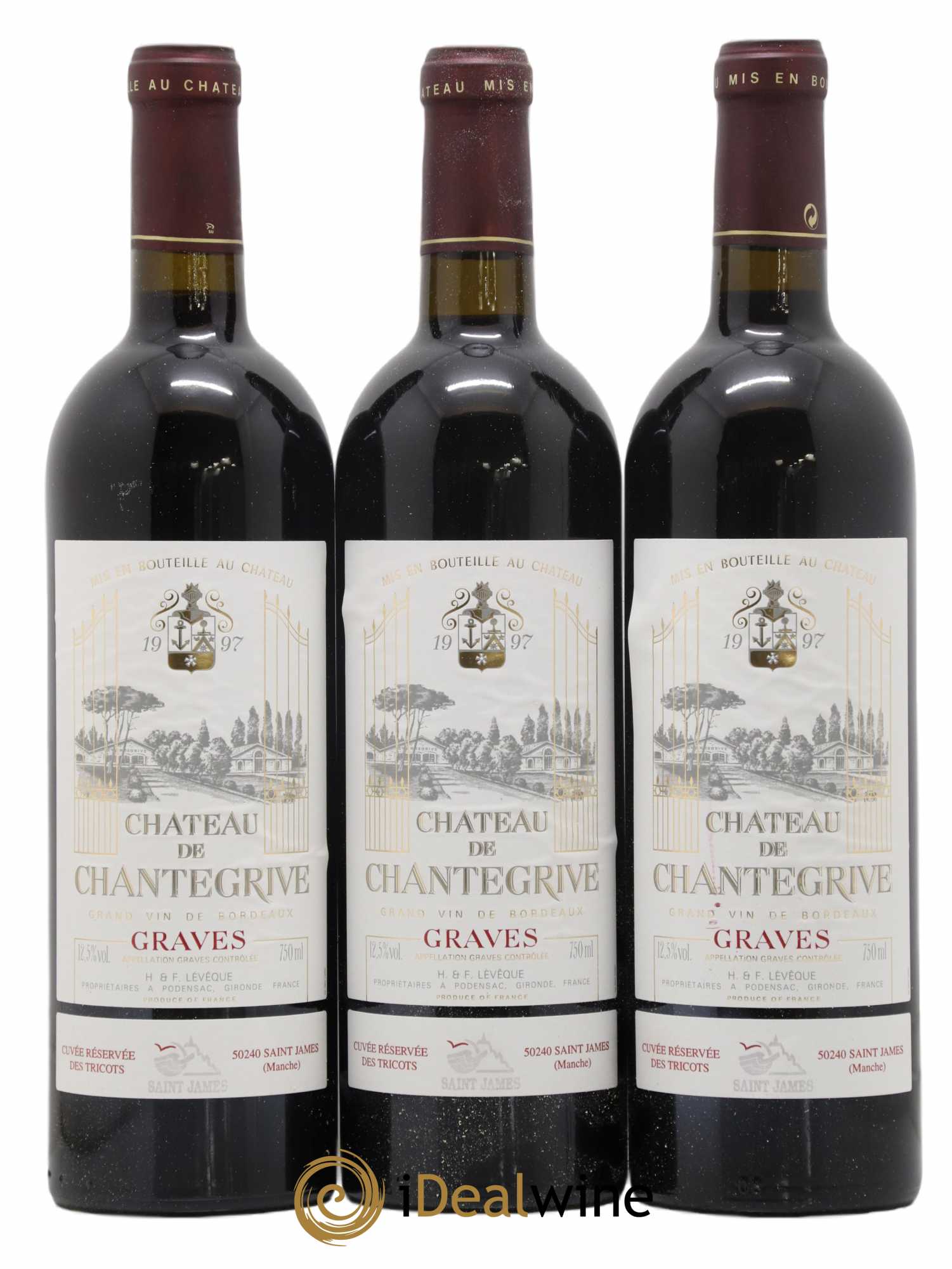 Château de Chantegrive Cuvée Réservée des Tricots Saint James 1997 - Lot de 6 bouteilles - 2