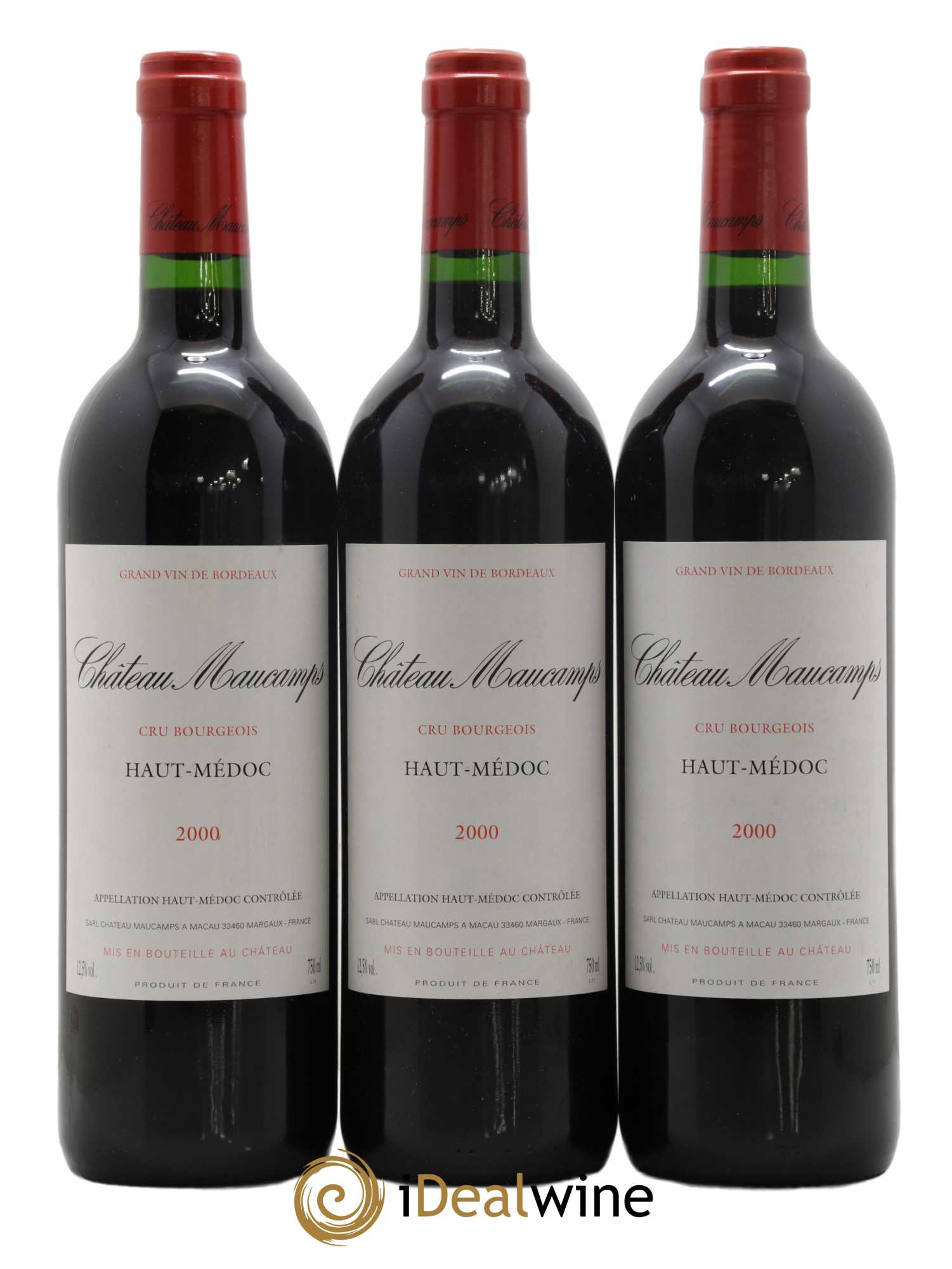 Château Maucamps Cru Bourgeois 2000 - Lot de 3 bouteilles - 0
