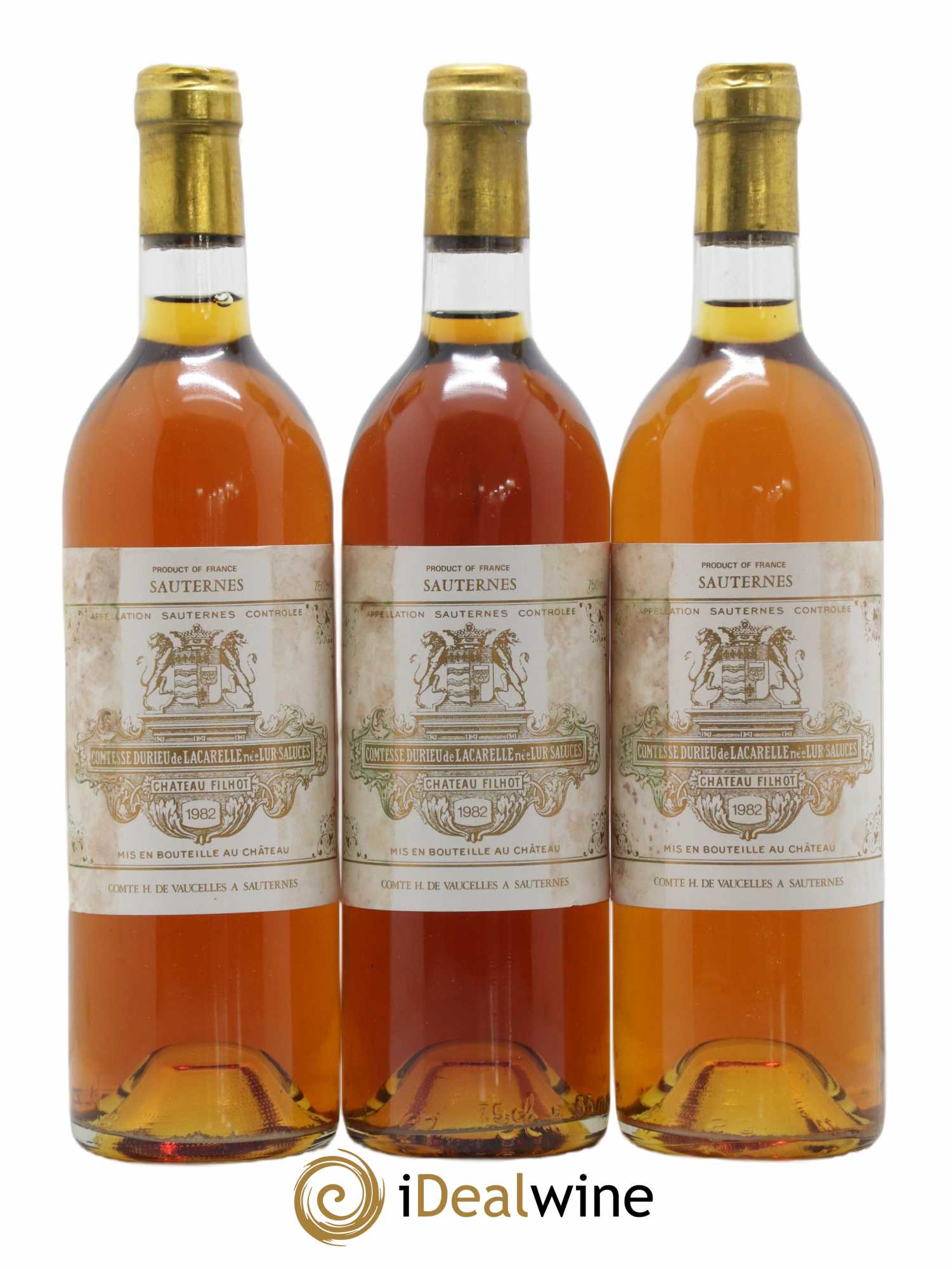 Château Filhot 2ème Grand Cru Classé 1982 - Lotto di 3 bottiglie - 0