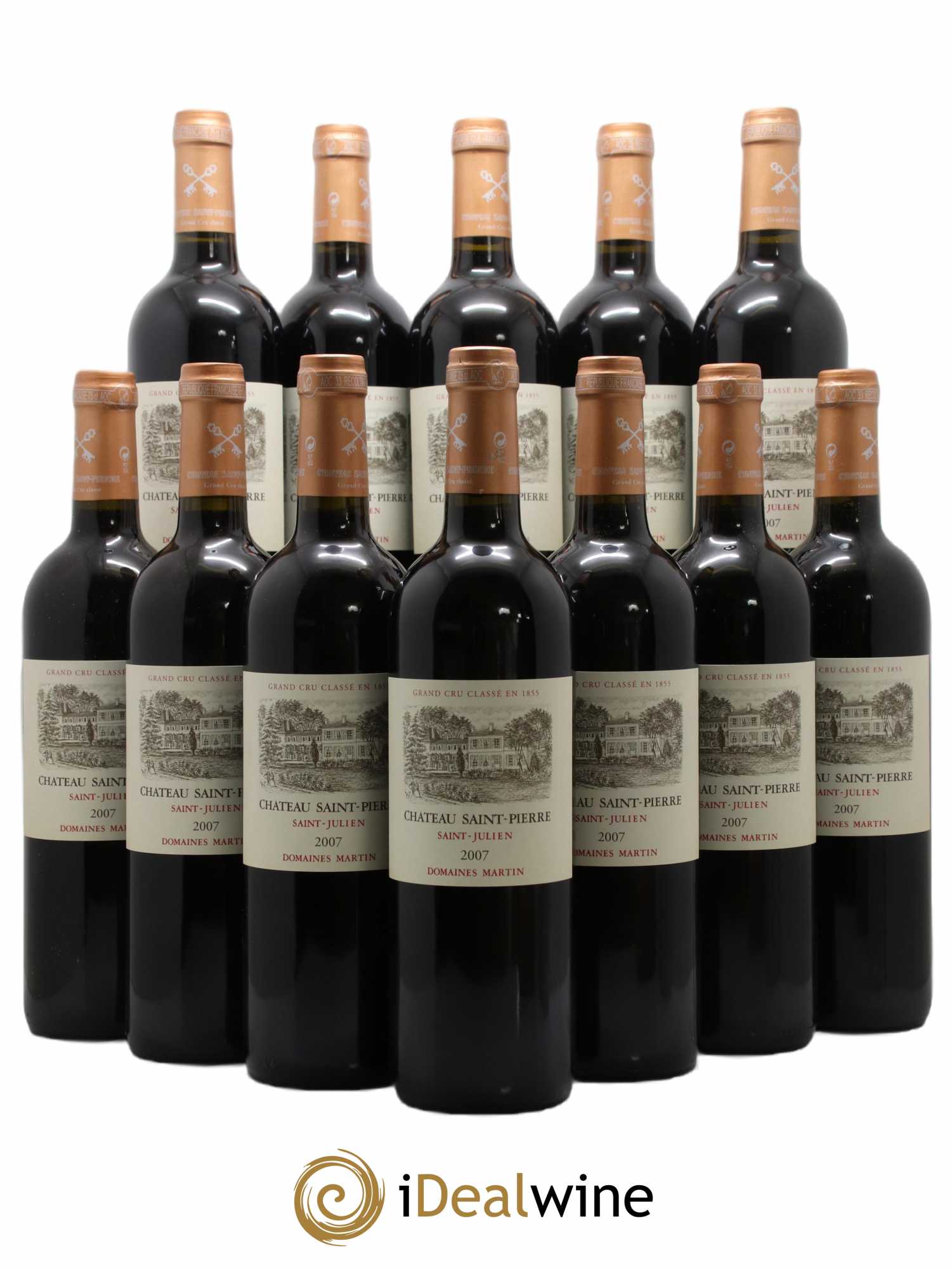 Château Saint-Pierre 4ème Grand Cru Classé 2007 - Lot de 12 bouteilles - 0