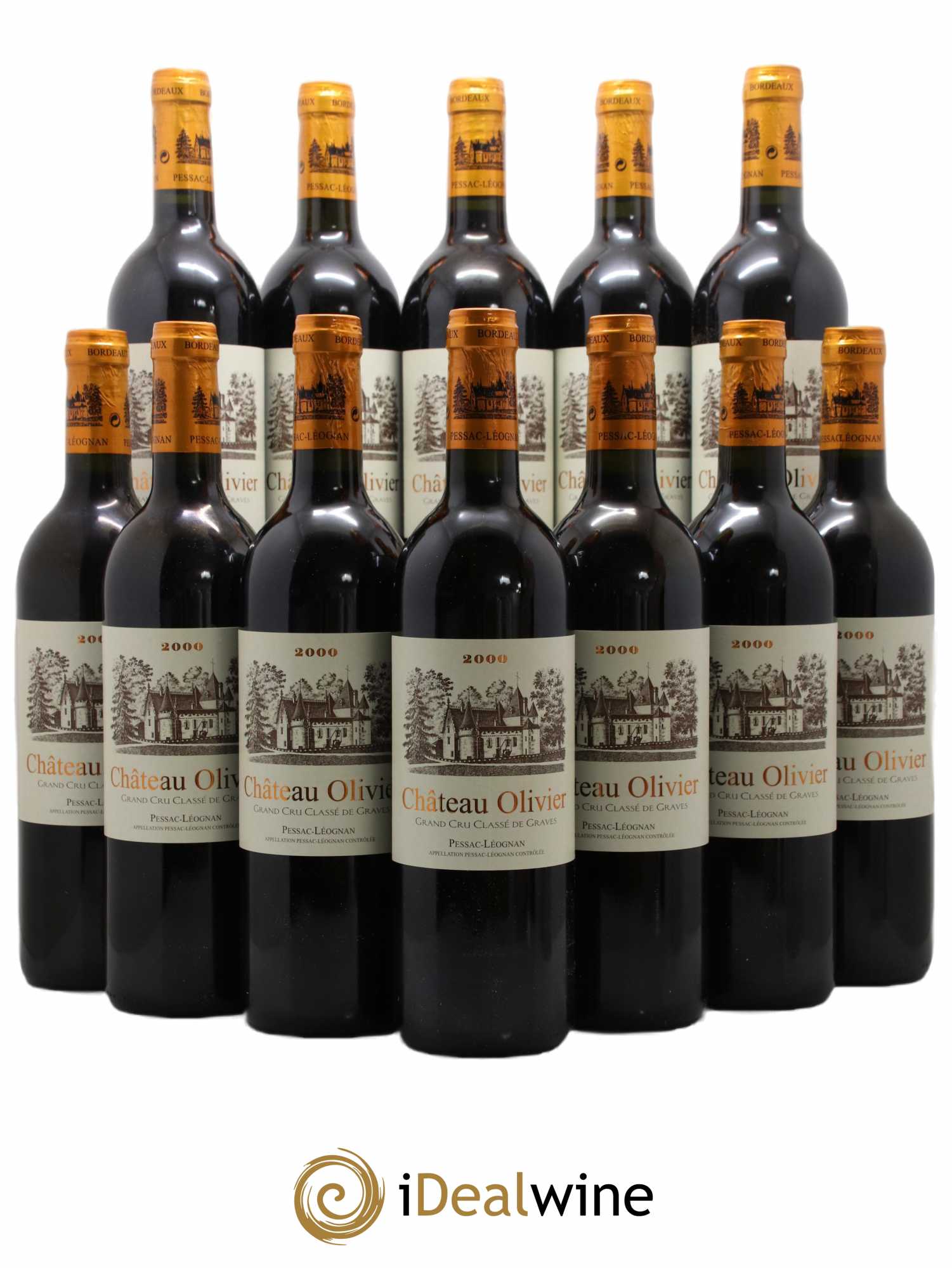 Château Olivier Cru Classé de Graves 2000 - Lot de 12 bouteilles - 0