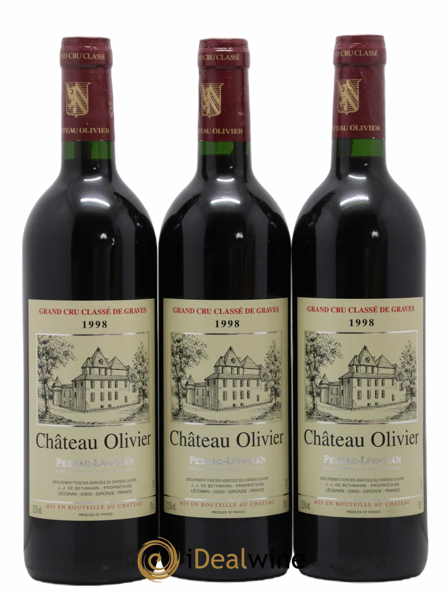 Château Olivier Cru Classé de Graves 1998 - Lot de 12 bouteilles - 2