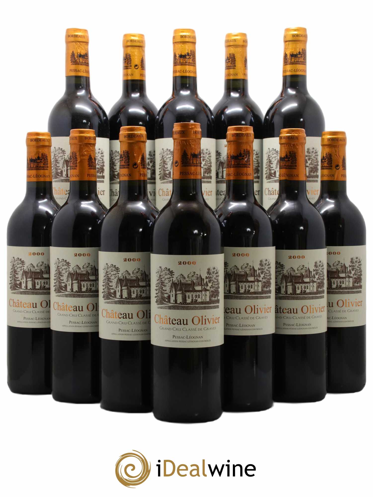 Château Olivier Cru Classé de Graves 2000 - Lot de 12 bouteilles - 0