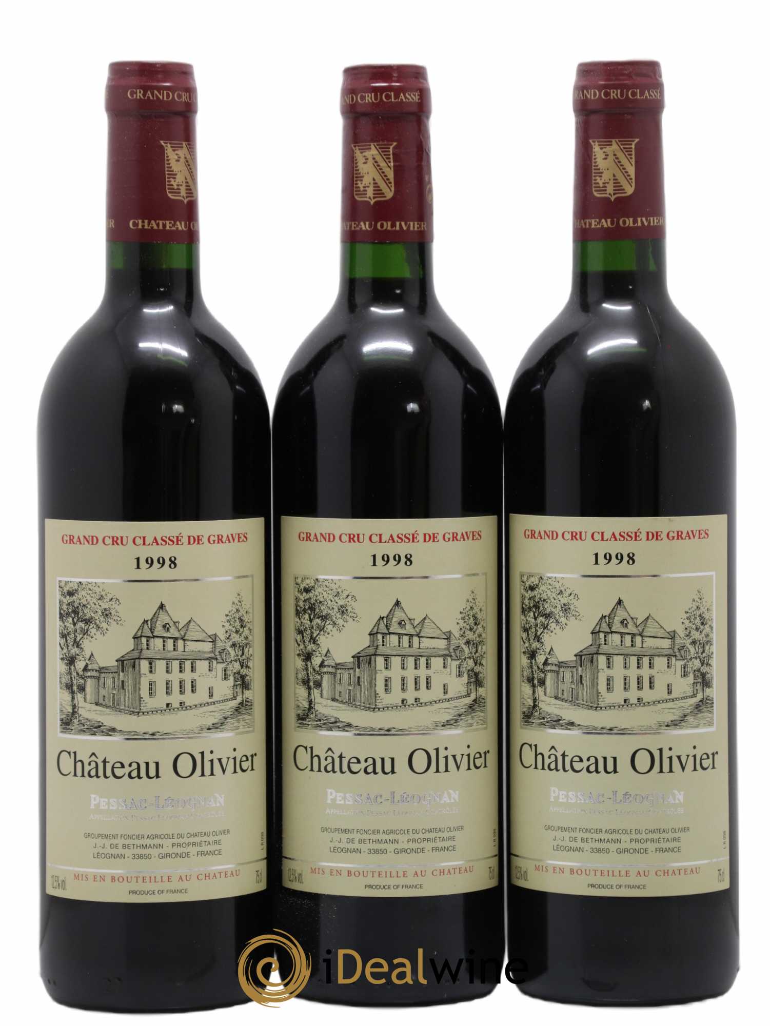 Château Olivier Cru Classé de Graves 1998 - Lot de 12 bouteilles - 2