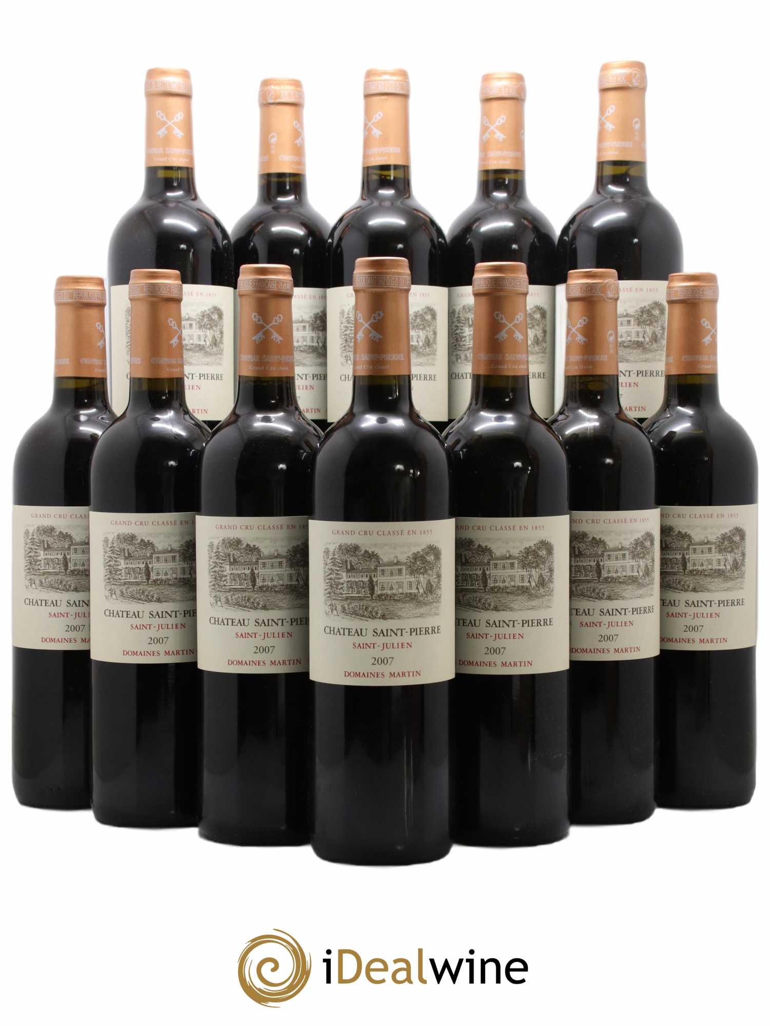 Château Saint-Pierre 4ème Grand Cru Classé 2007 - Lot de 12 bouteilles - 0