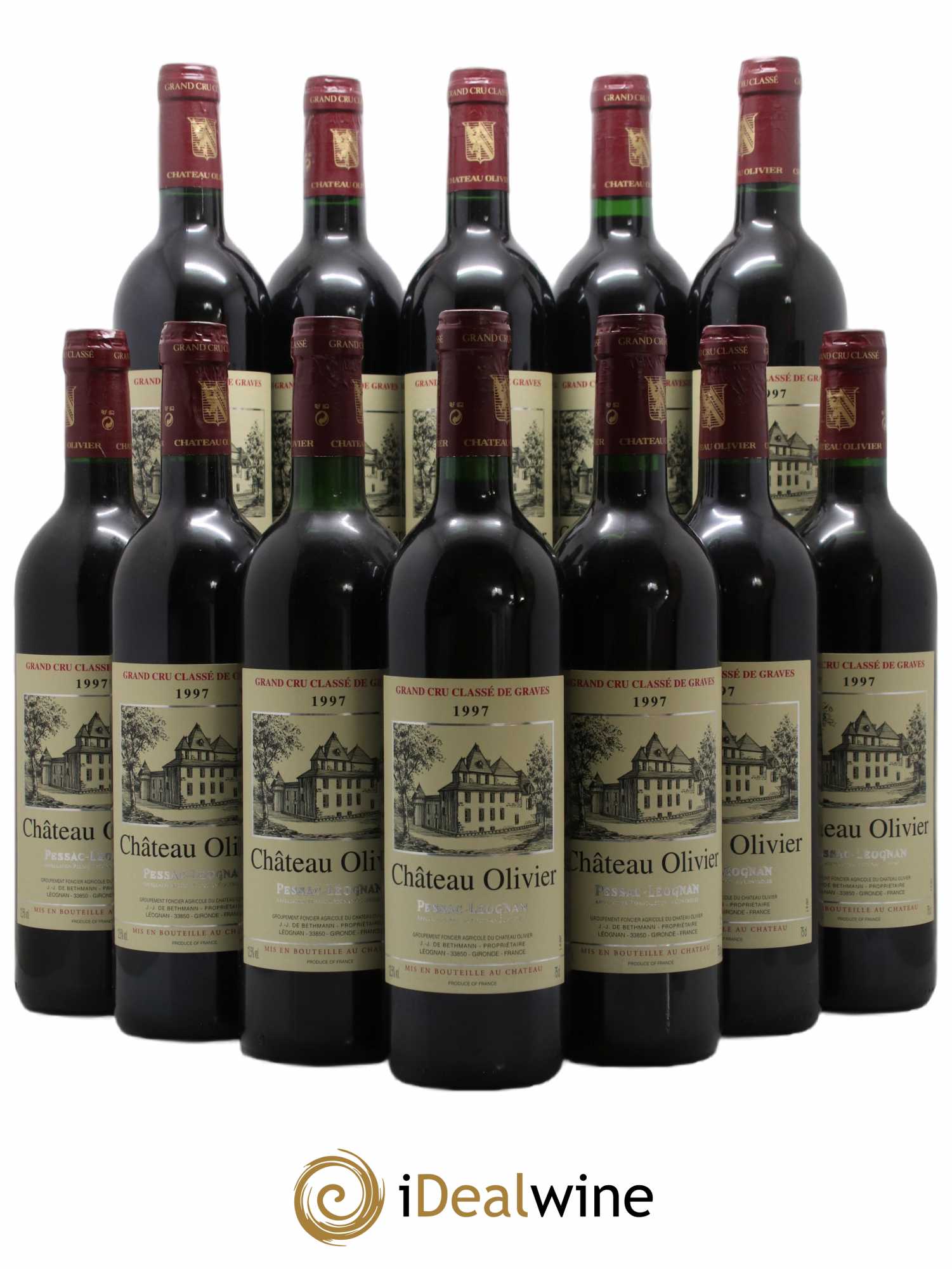 Château Olivier Cru Classé de Graves 1997 - Lot de 12 bouteilles - 0