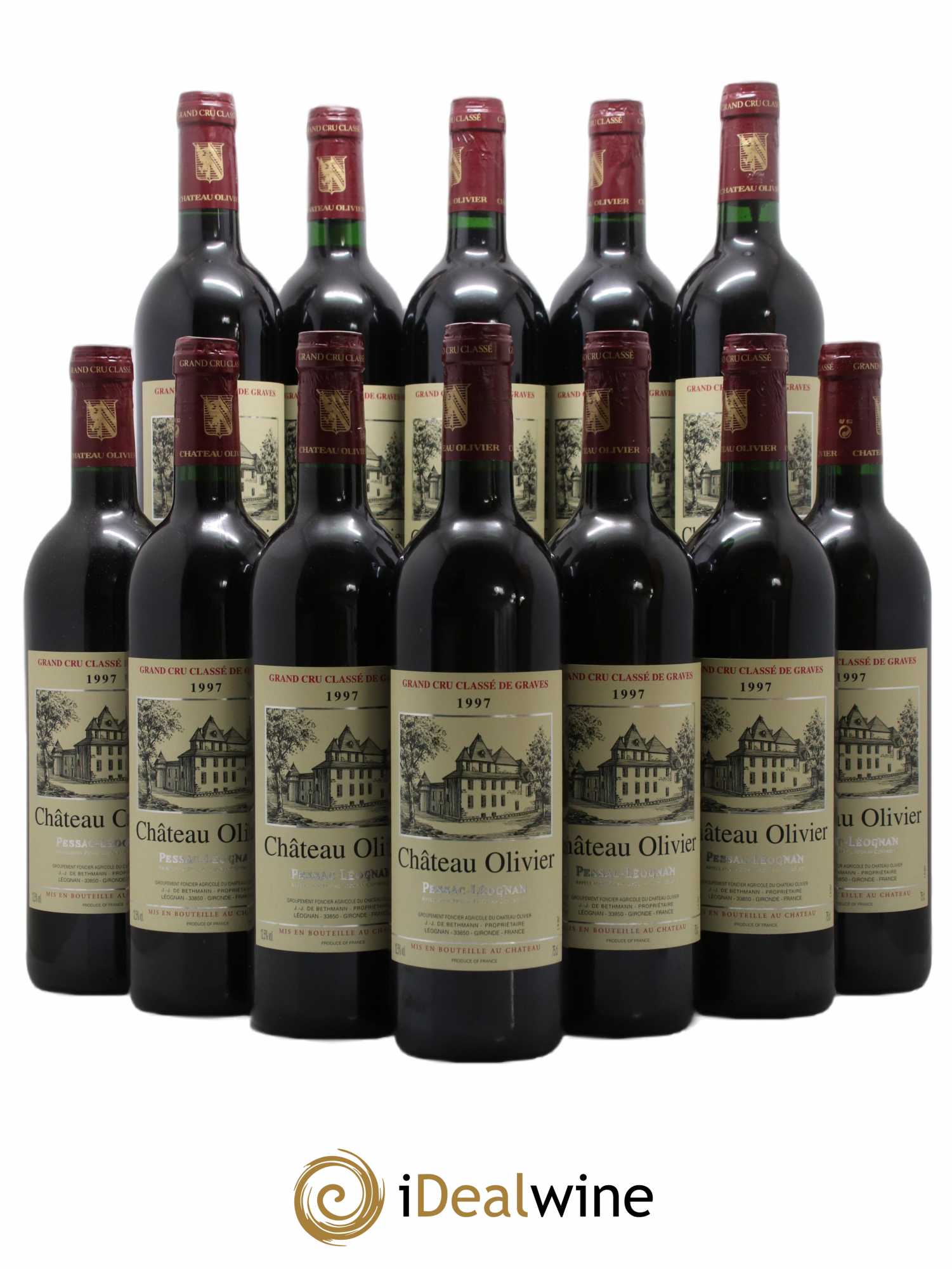 Château Olivier Cru Classé de Graves 1997 - Lot de 12 bouteilles - 0