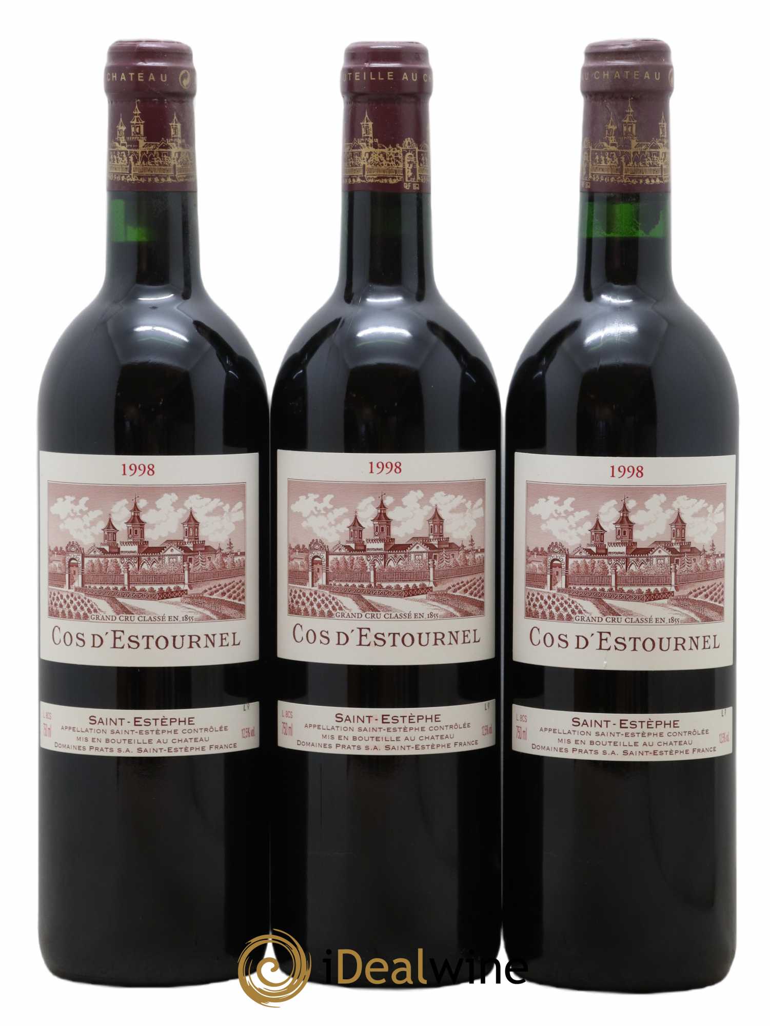 Cos d'Estournel 2ème Grand Cru Classé 1998 - Lot de 3 bouteilles - 0