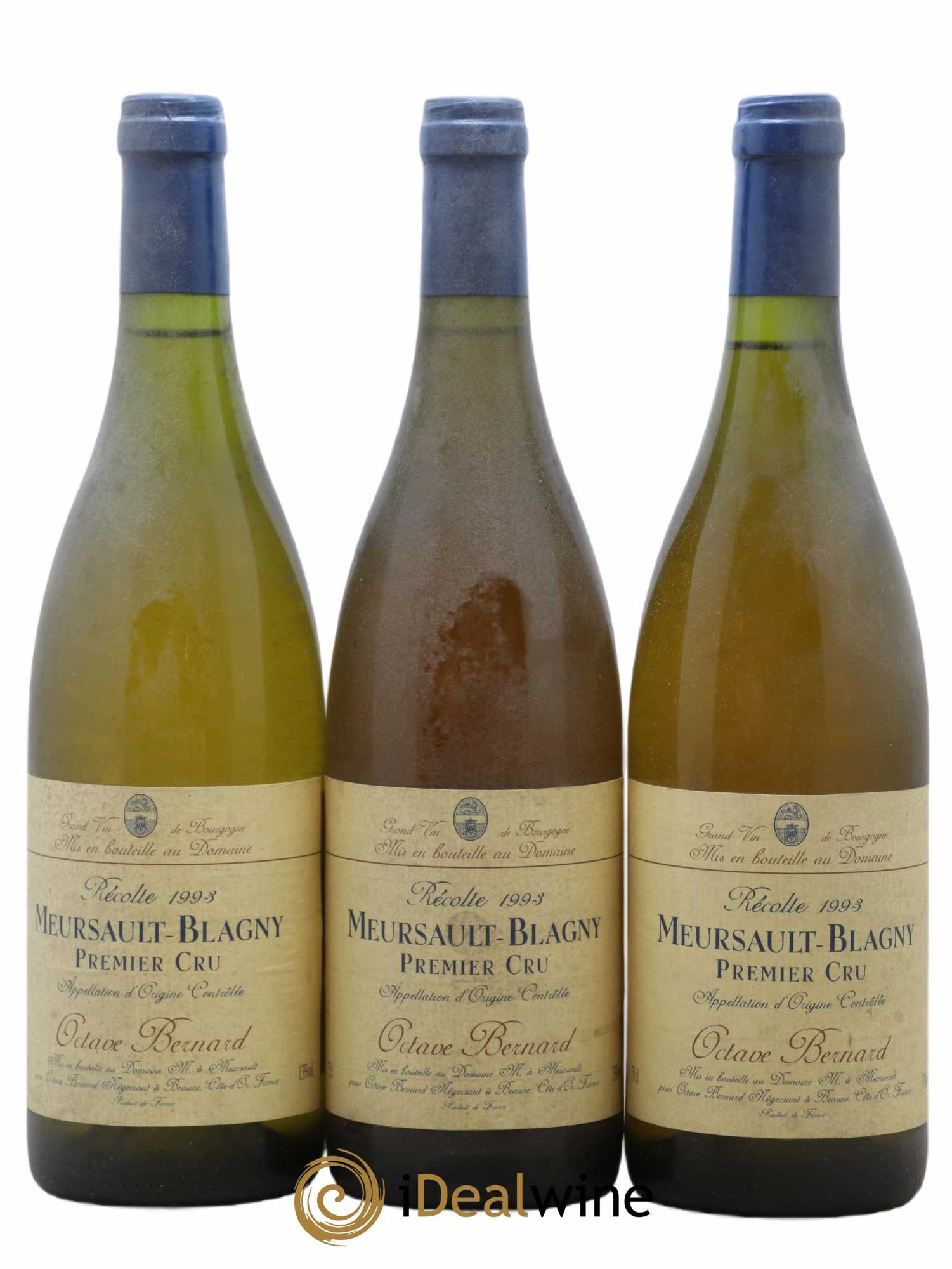 Meursault 1er Cru Blagny Domaine Octave Bernard 1993 - Lot de 3 bouteilles - 0