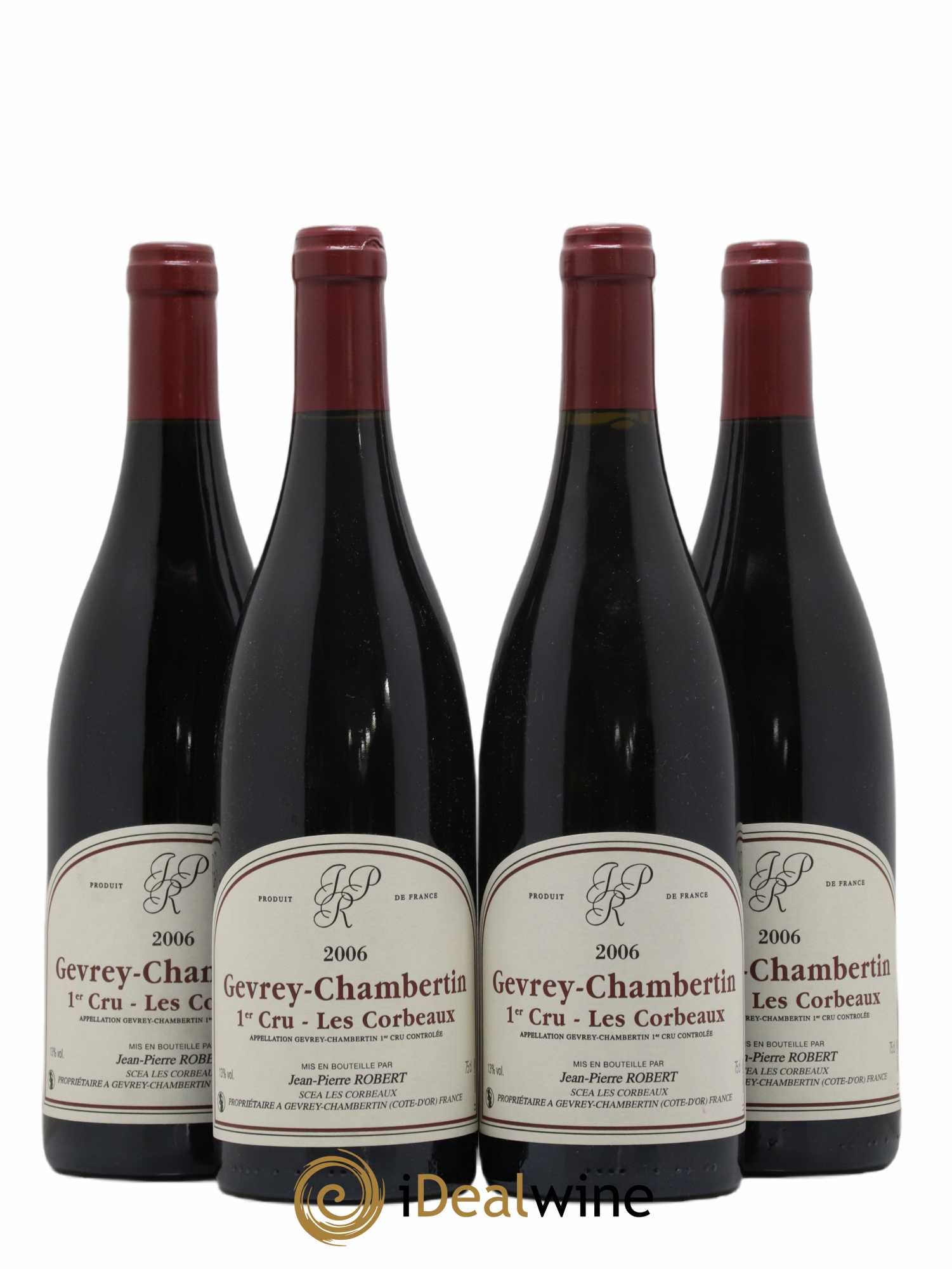 Gevrey-Chambertin 1er Cru Les Corbeaux Jean Pierre Robert 2006 - Lot de 4 bouteilles - 0