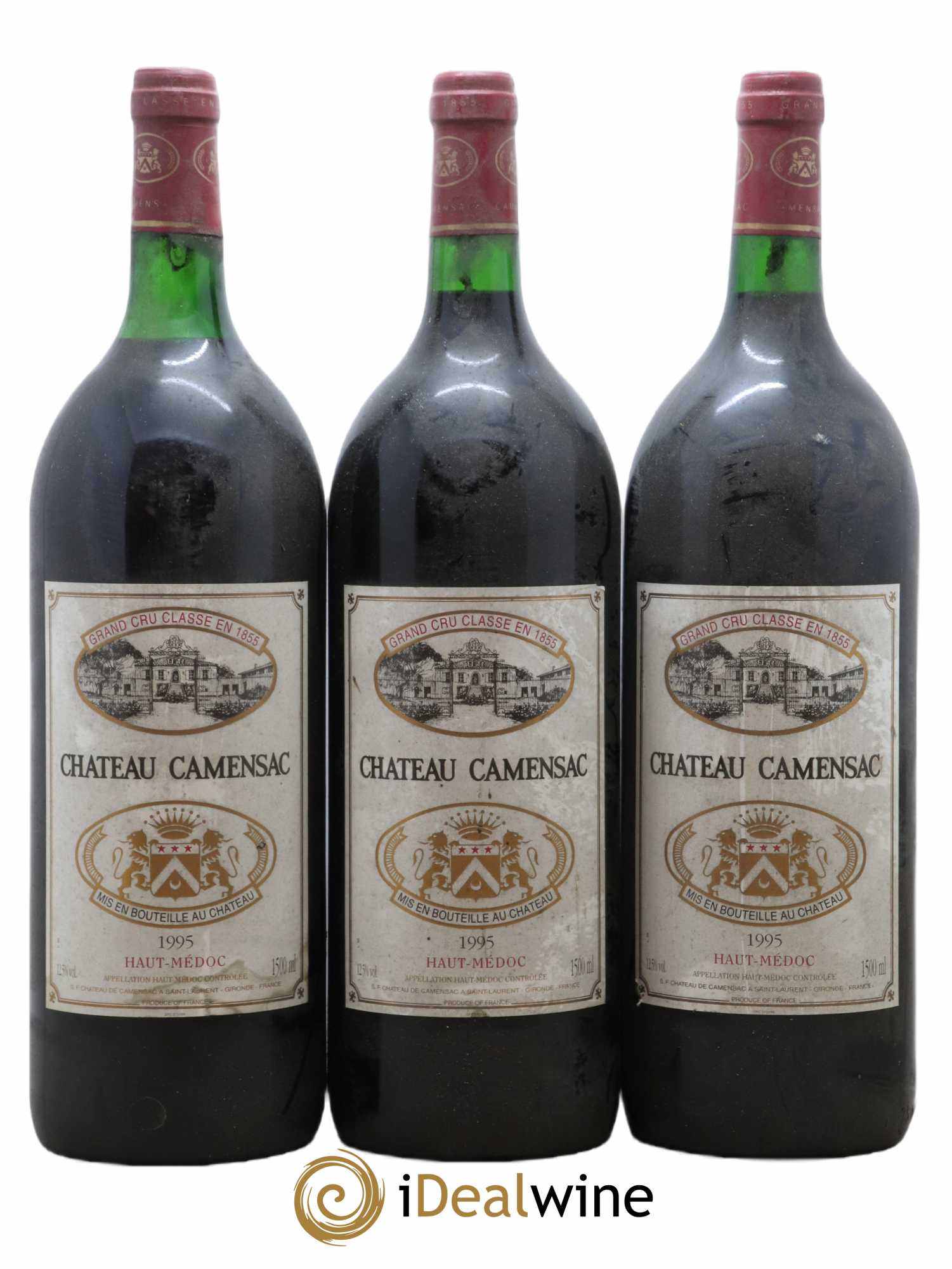 Château Camensac 5ème Grand Cru Classé 1995 - Lot de 3 magnums - 0