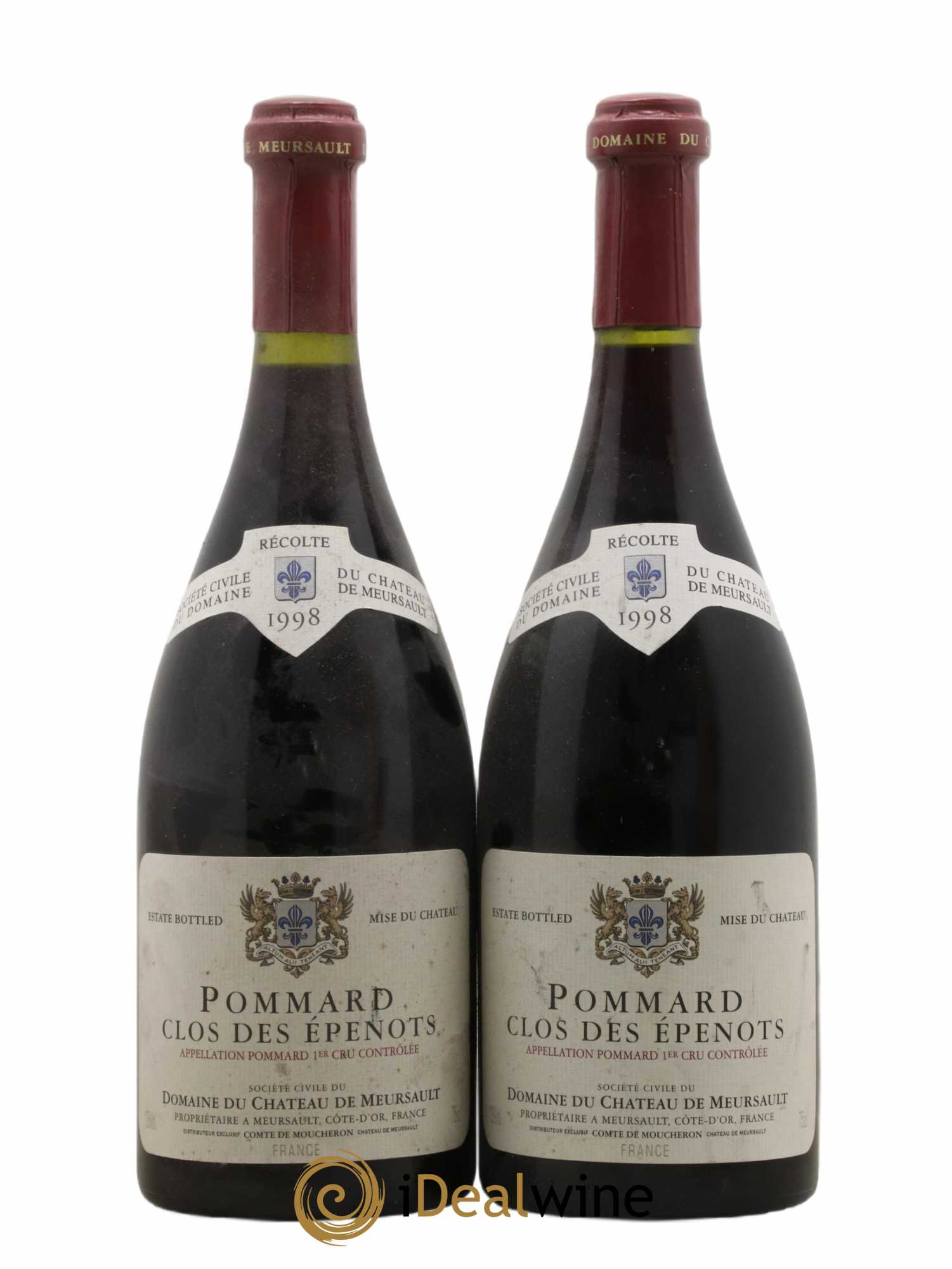 Pommard 1er Cru Clos des Epenots Château de Meursault 1998 - Lot de 2 bouteilles - 0