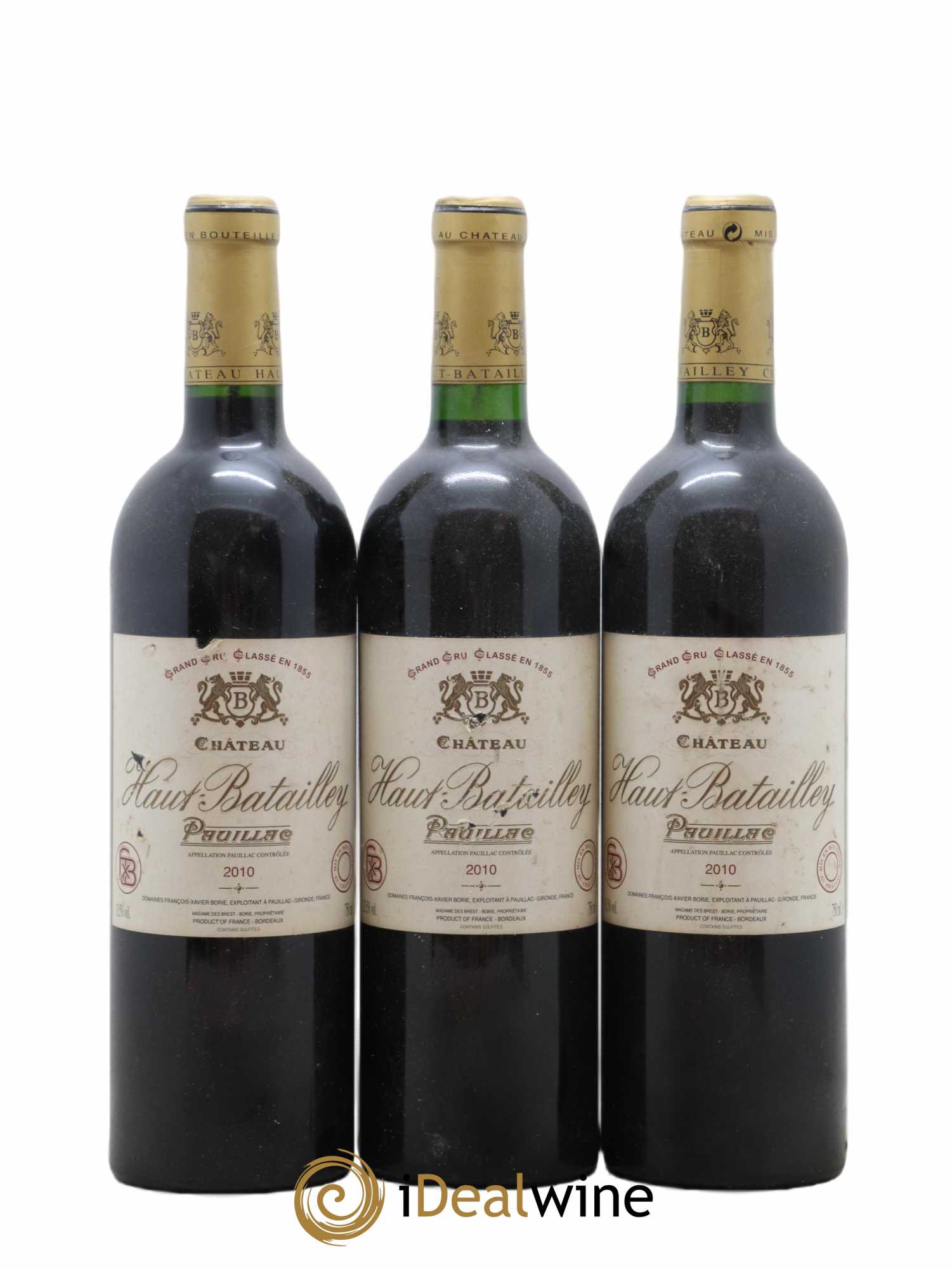 Château Haut Batailley 5ème Grand Cru Classé 2010 - Lot de 3 bouteilles - 0
