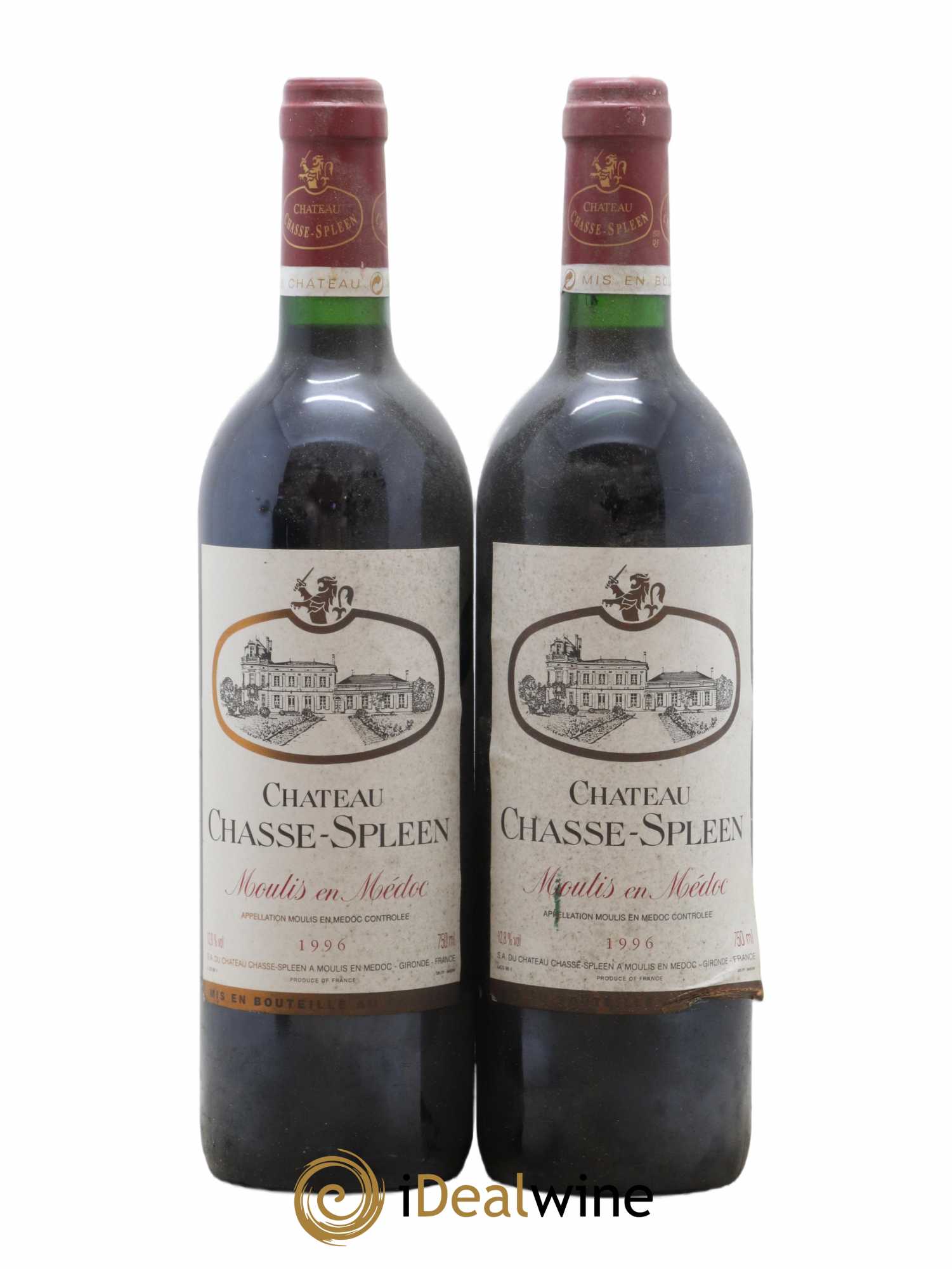 Château Chasse Spleen 1996 - Lot de 2 bouteilles - 0