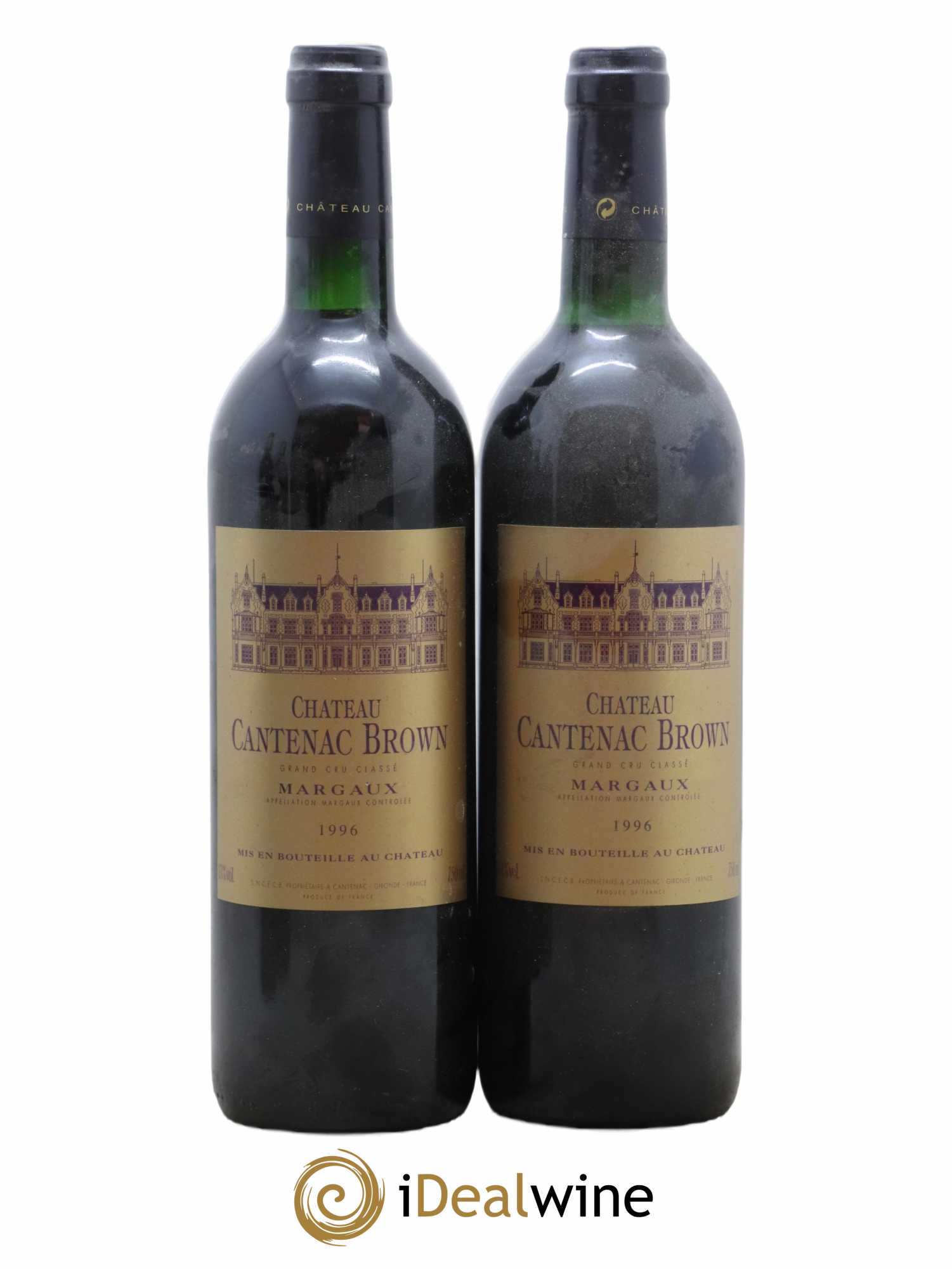 Château Cantenac Brown 3ème Grand Cru Classé 1996 - Lot de 2 bouteilles - 0