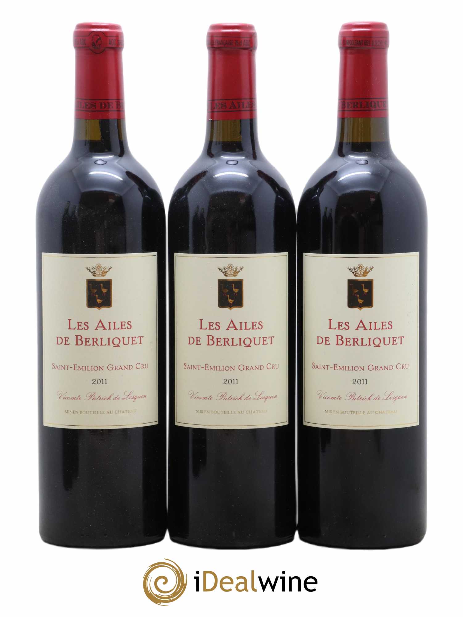 Saint-Émilion Grand Cru Les Ailes De Berliquet 2011 - Lot de 3 bouteilles - 0