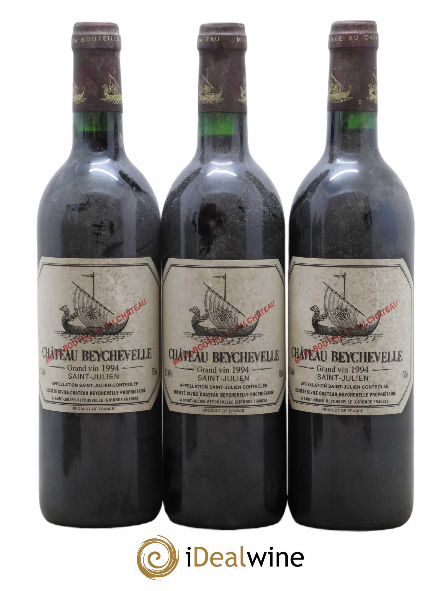 Château Beychevelle 4ème Grand Cru Classé 1994 - Lot de 3 bouteilles - 0