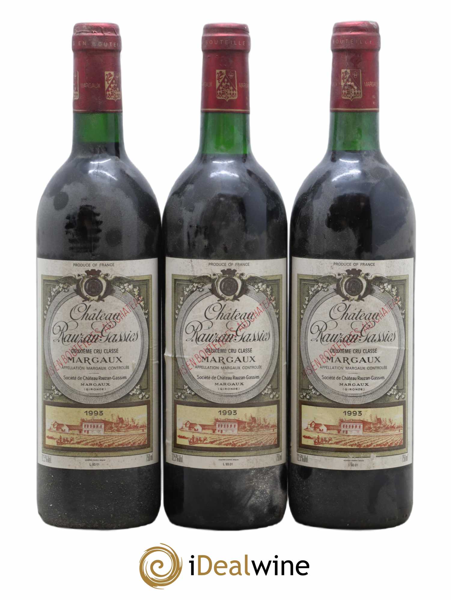 Château Rauzan-Gassies 2ème Grand Cru Classé 1993 - Lot de 6 bouteilles - 2