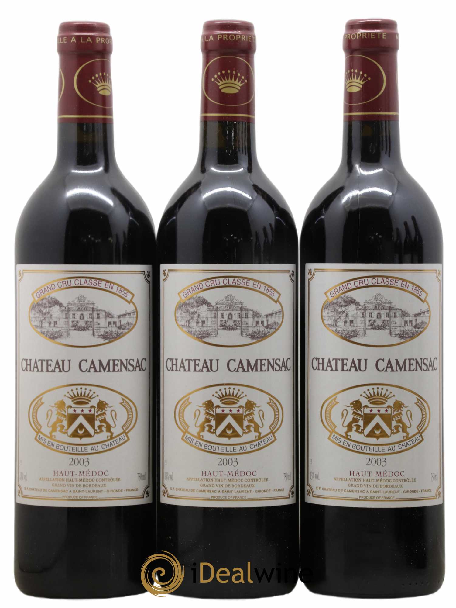 Château Camensac 5ème Grand Cru Classé 2003 - Lot de 6 bouteilles - 1
