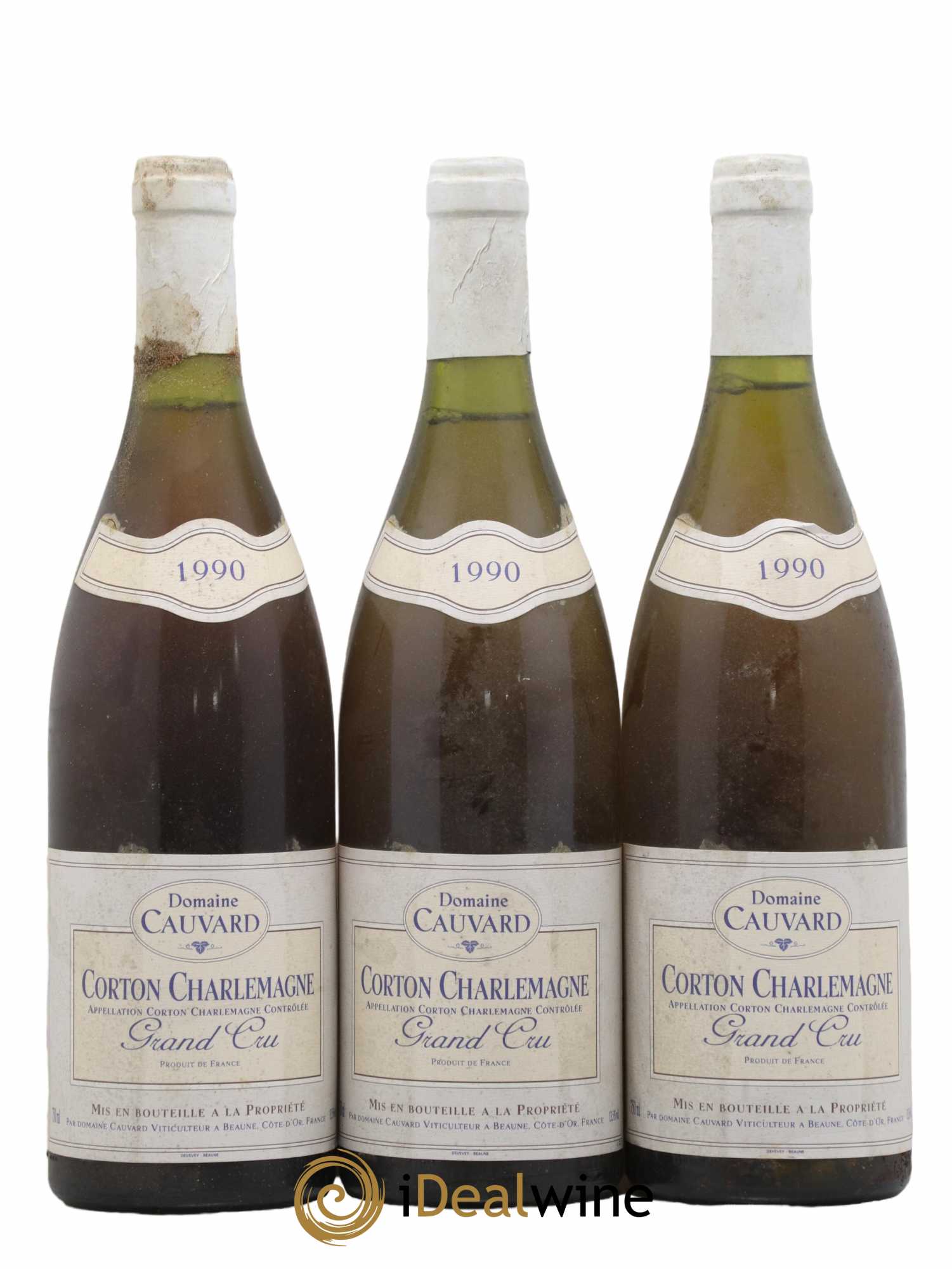 Corton-Charlemagne Grand Cru Domaine Cauvard 1990 - Lot de 3 bouteilles - 0