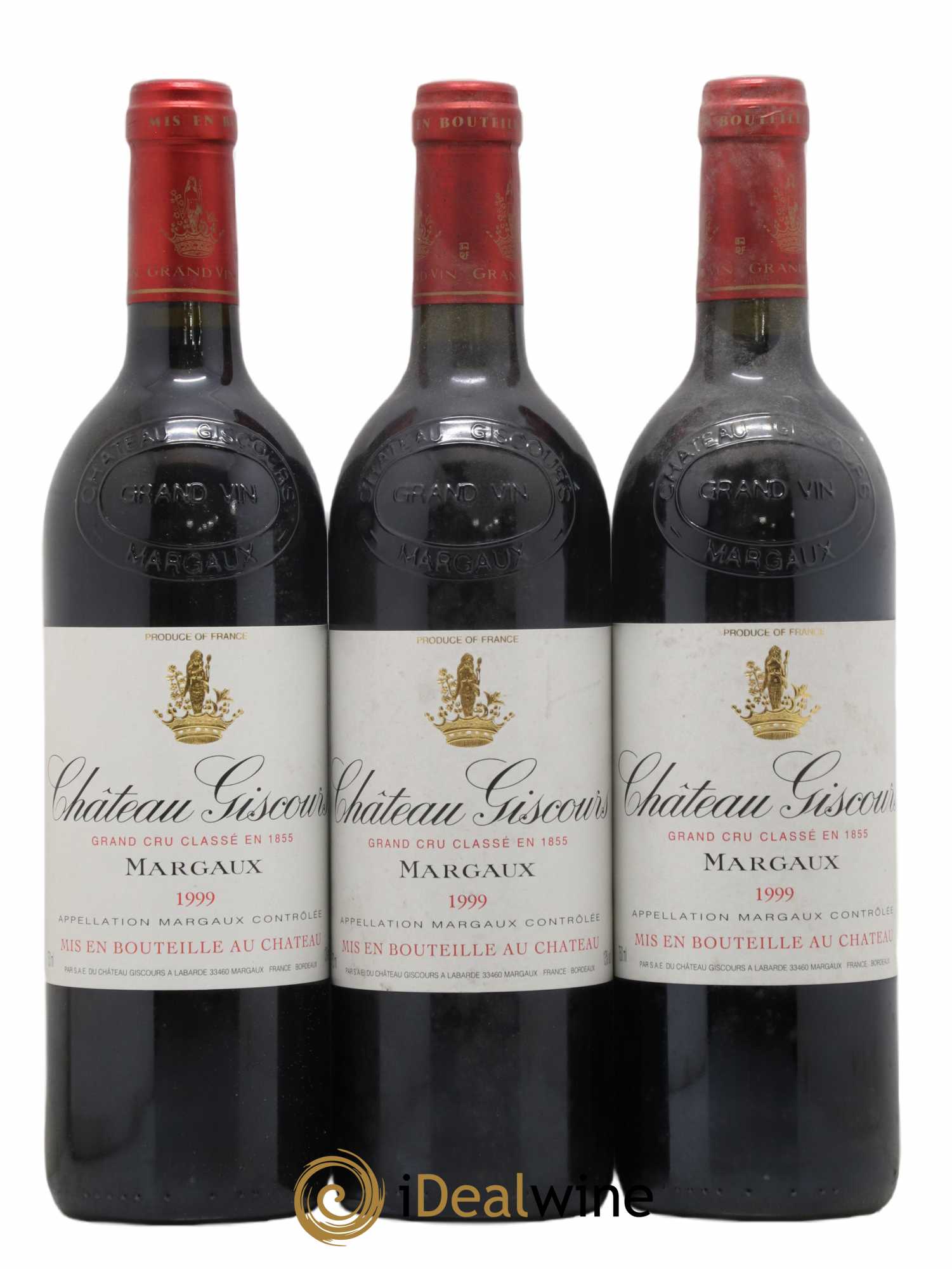 Château Giscours 3ème Grand Cru Classé 1999 - Lot de 3 bouteilles - 0