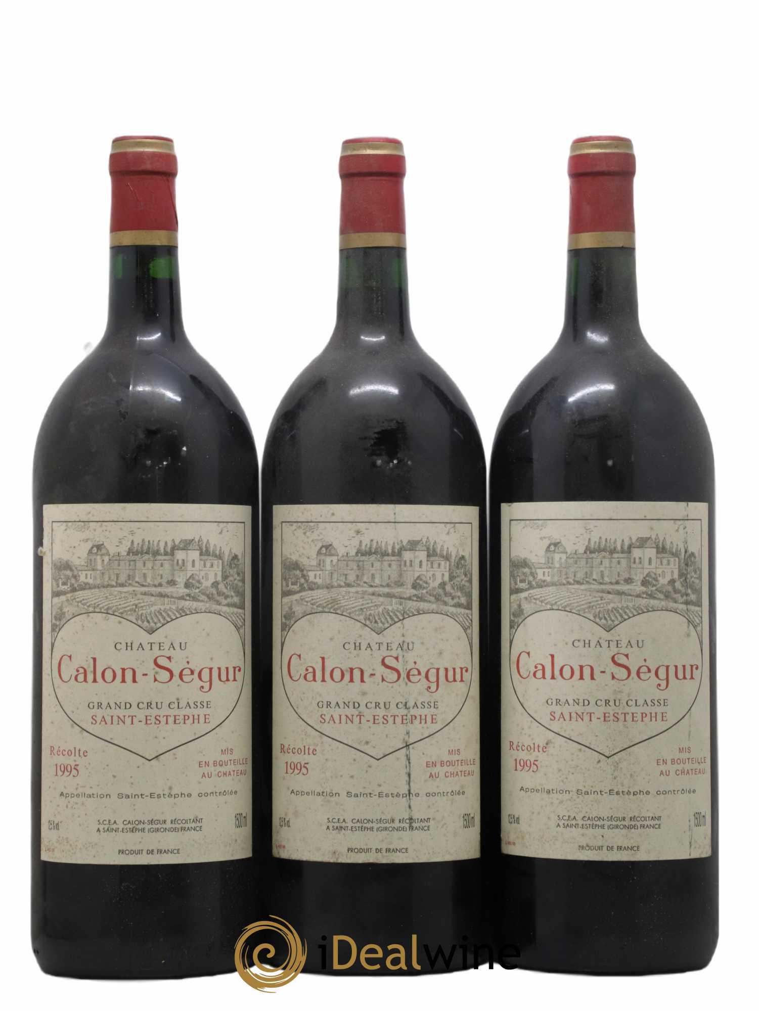 Château Calon Ségur 3ème Grand Cru Classé 1995 - Lot de 3 magnums - 0