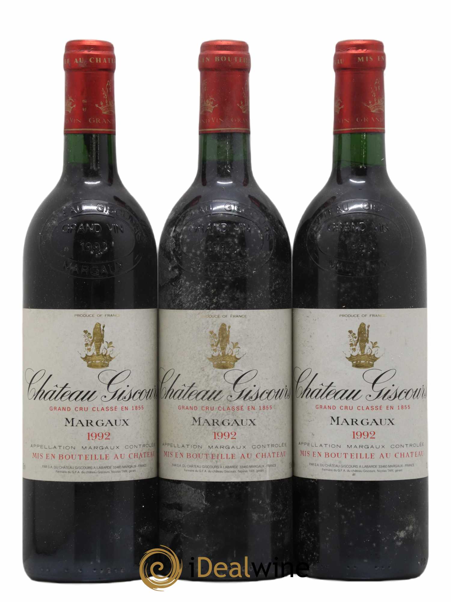 Château Giscours 3ème Grand Cru Classé 1992 - Lot de 3 bouteilles - 0