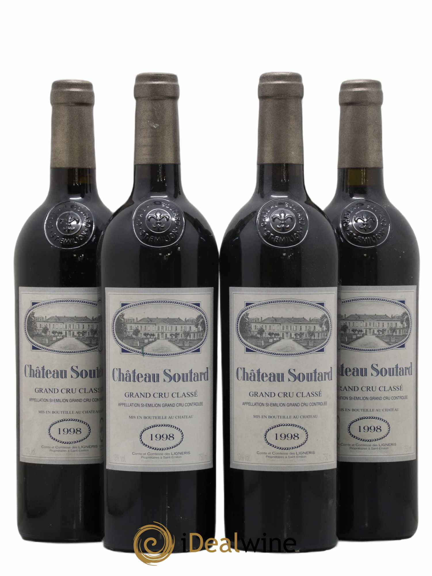 Château Soutard Grand Cru Classé 1998 - Lot de 4 bouteilles - 0