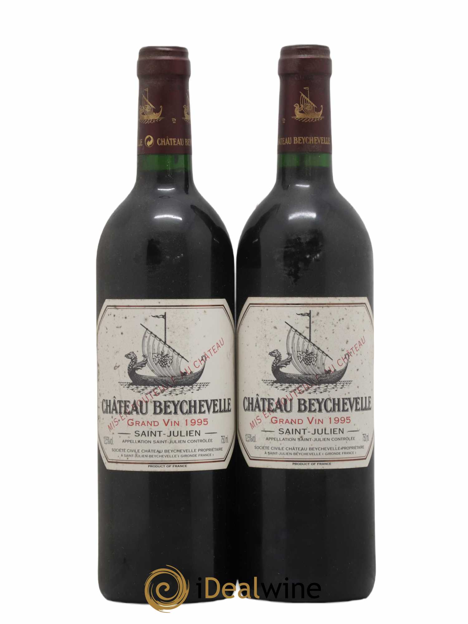 Château Beychevelle 4ème Grand Cru Classé 1995 - Lot de 2 bouteilles - 0