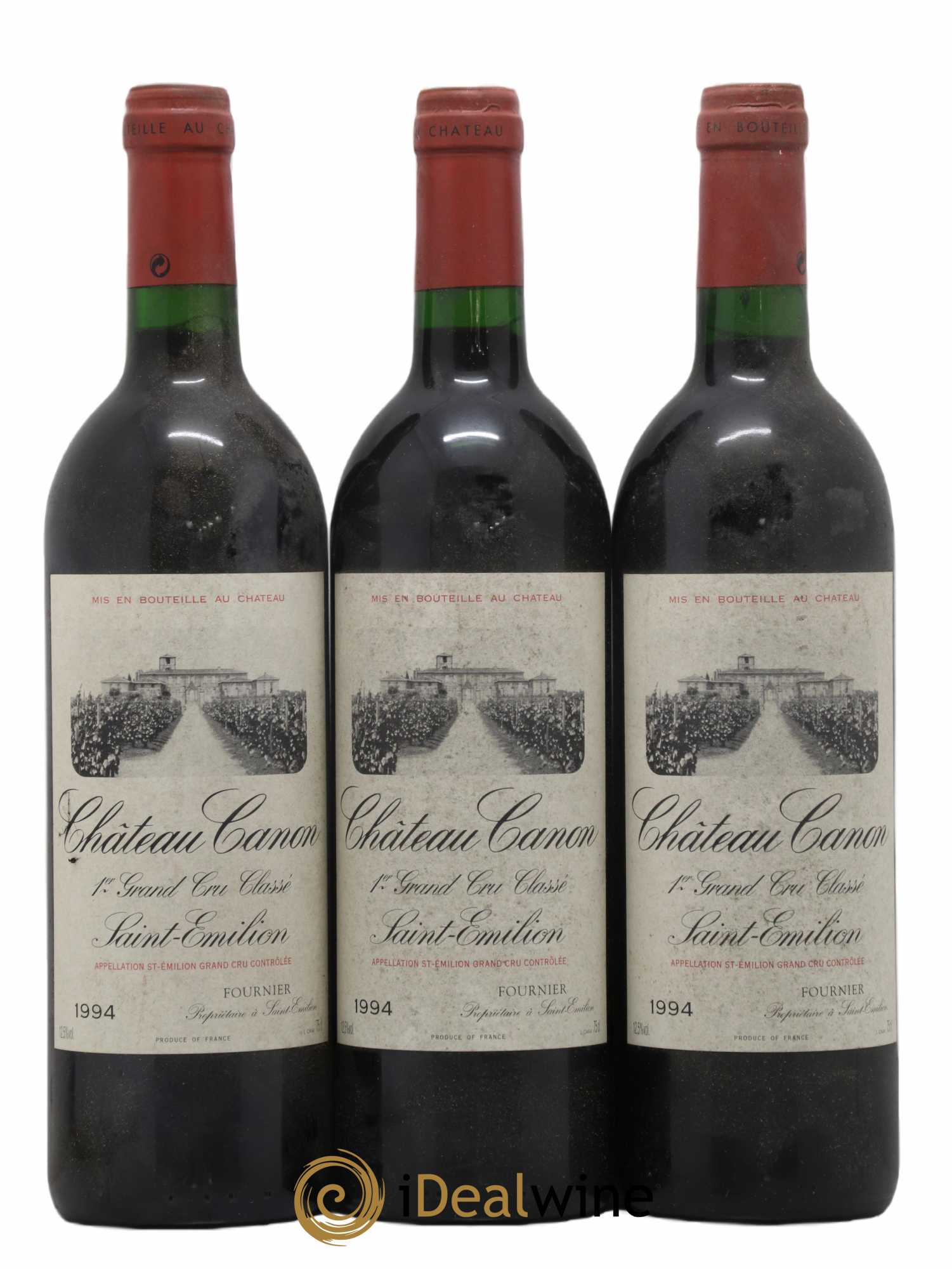 Château Canon 1er Grand Cru Classé B 1994 - Lot de 3 bouteilles - 0