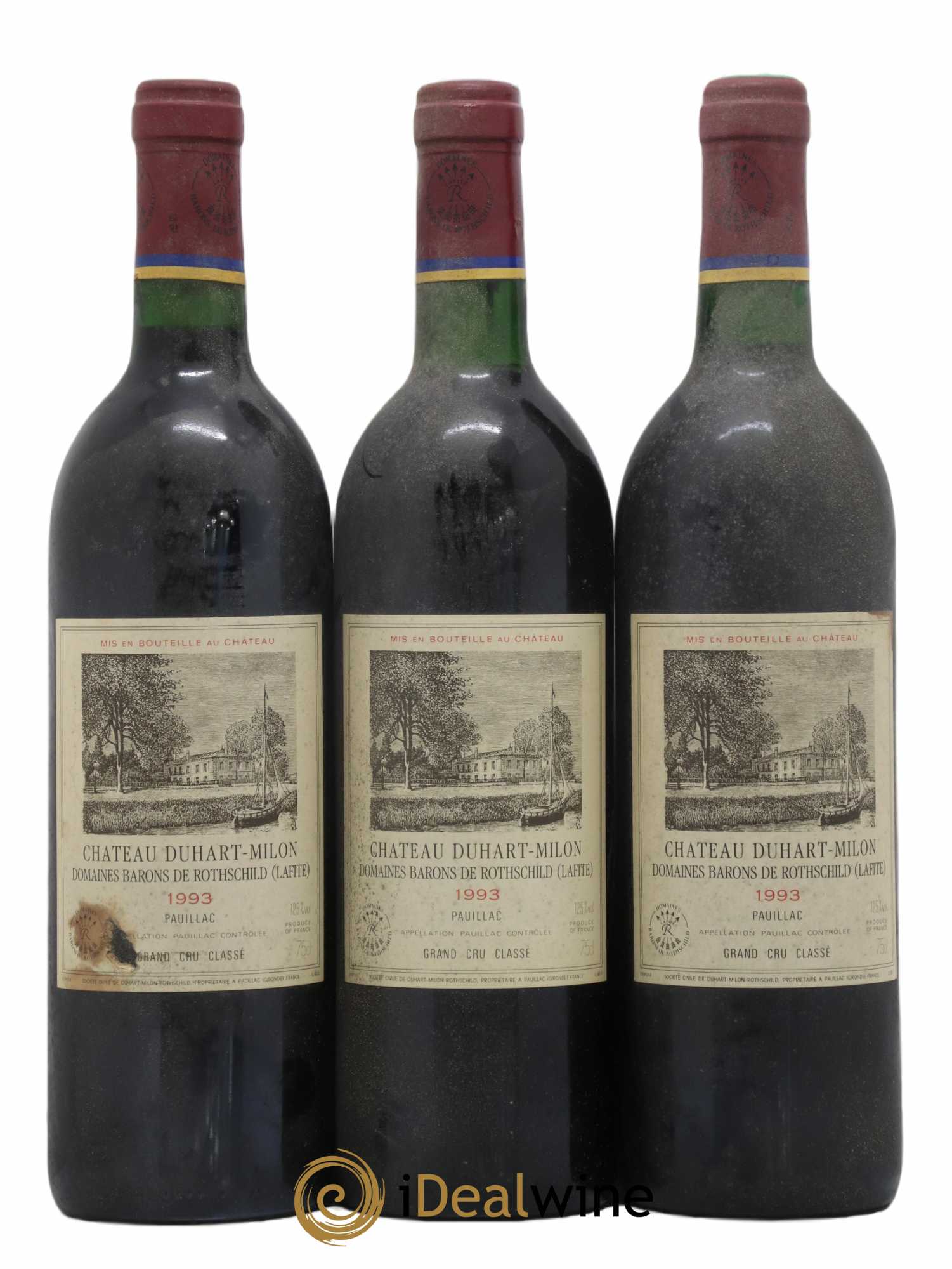 Château Duhart-Milon 4ème Grand Cru Classé 1993 - Lot de 3 bouteilles - 0