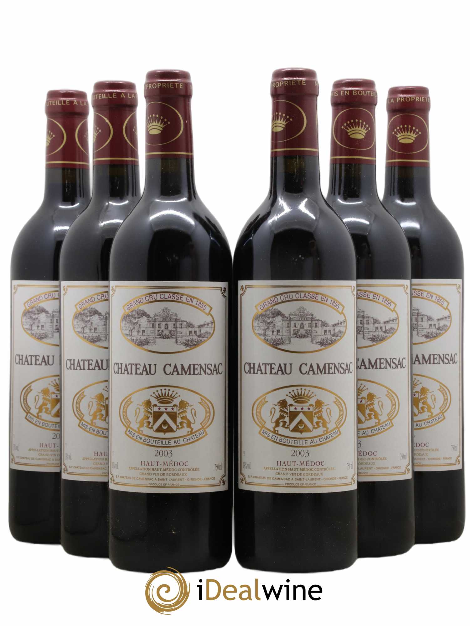 Château Camensac 5ème Grand Cru Classé 2003 - Lot de 6 bouteilles - 0