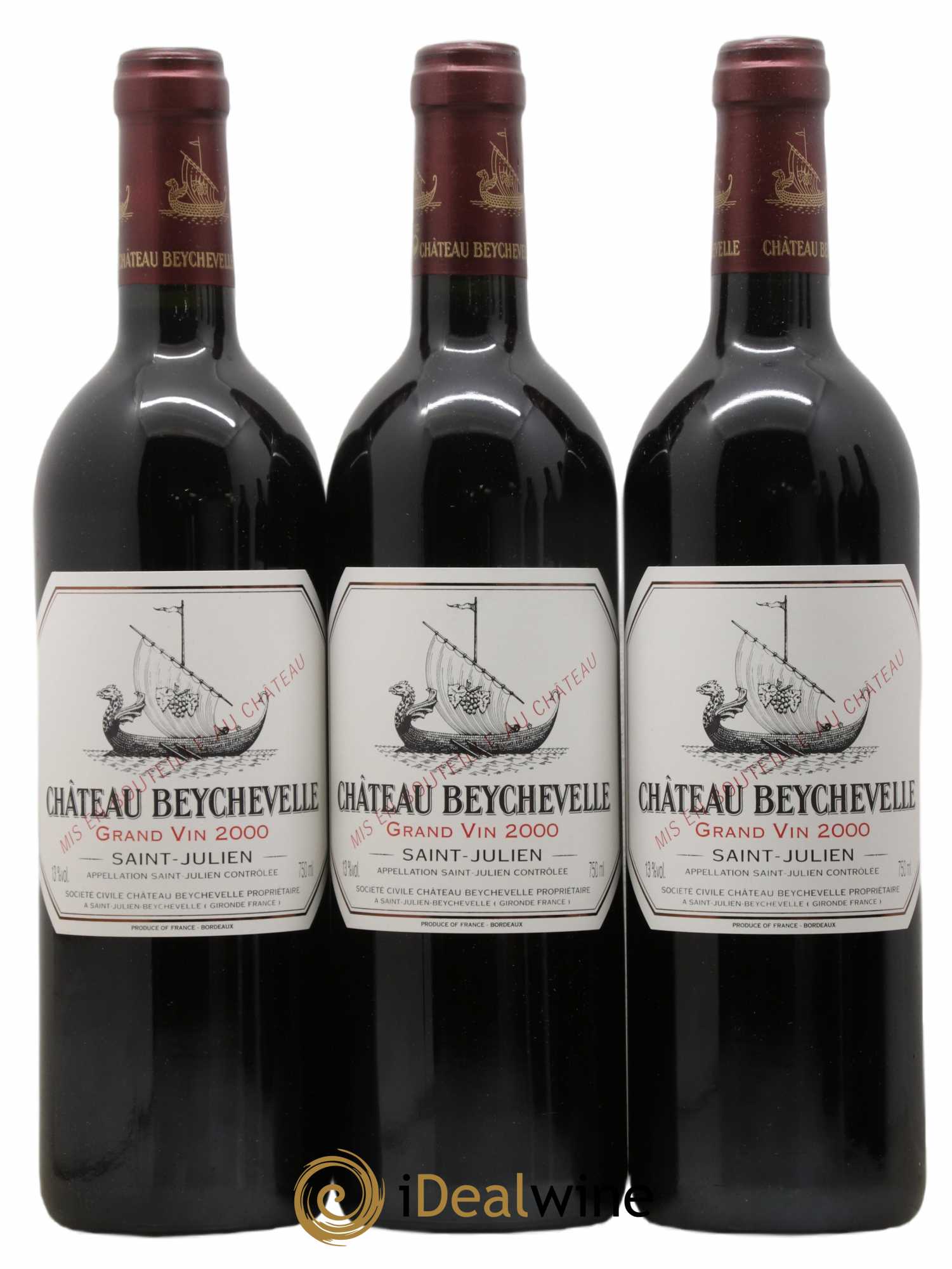 Château Beychevelle 4ème Grand Cru Classé 2000 - Lot of 6 bottles - 1