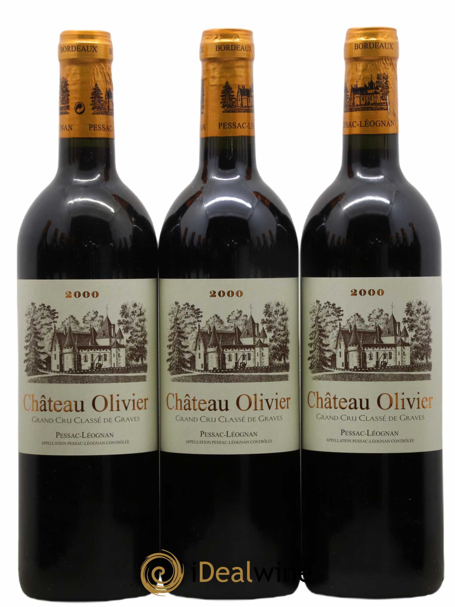 Château Olivier Cru Classé de Graves 2000 - Lot de 12 bouteilles - 1