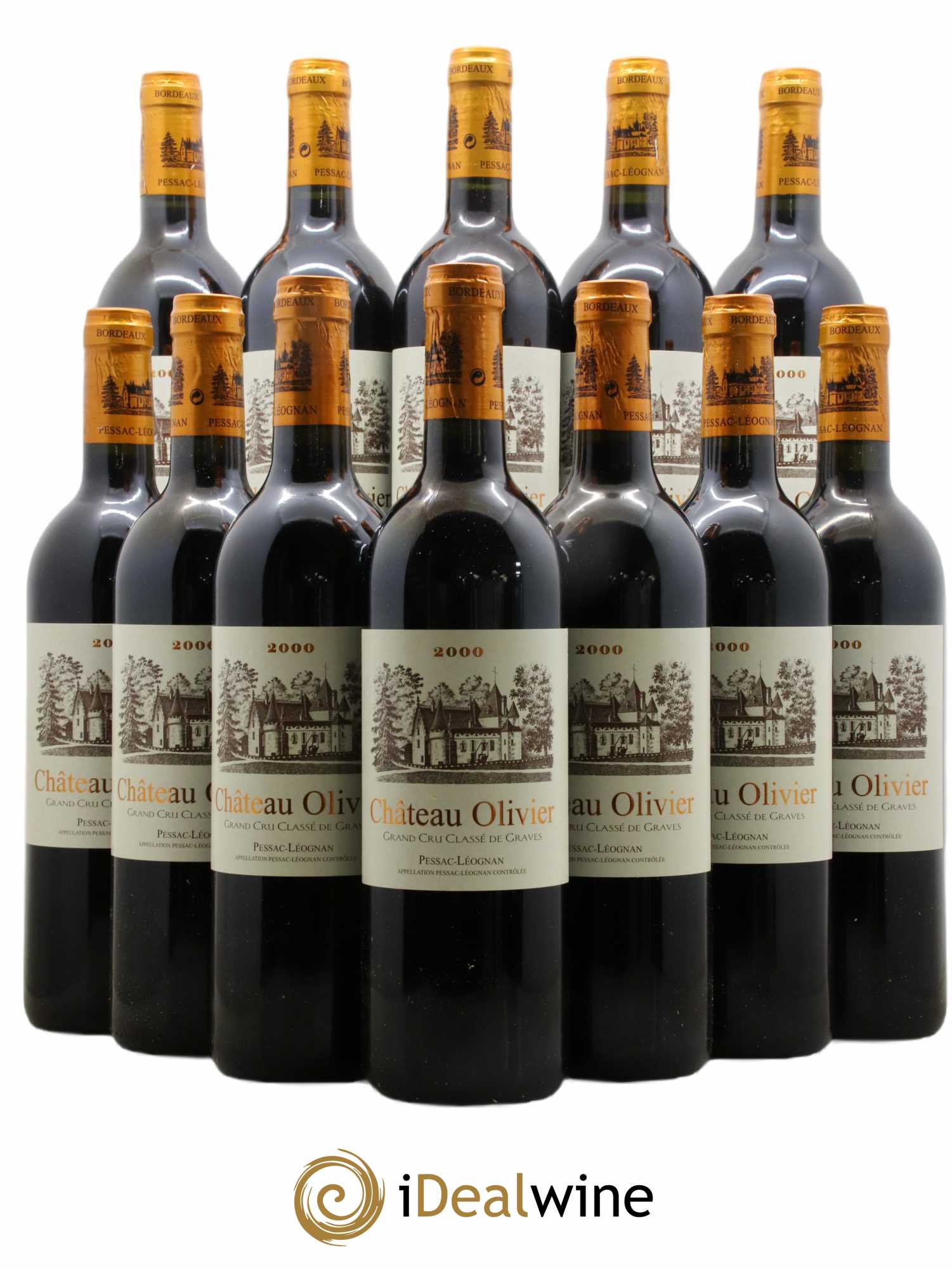 Château Olivier Cru Classé de Graves 2000 - Lot de 12 bouteilles - 0