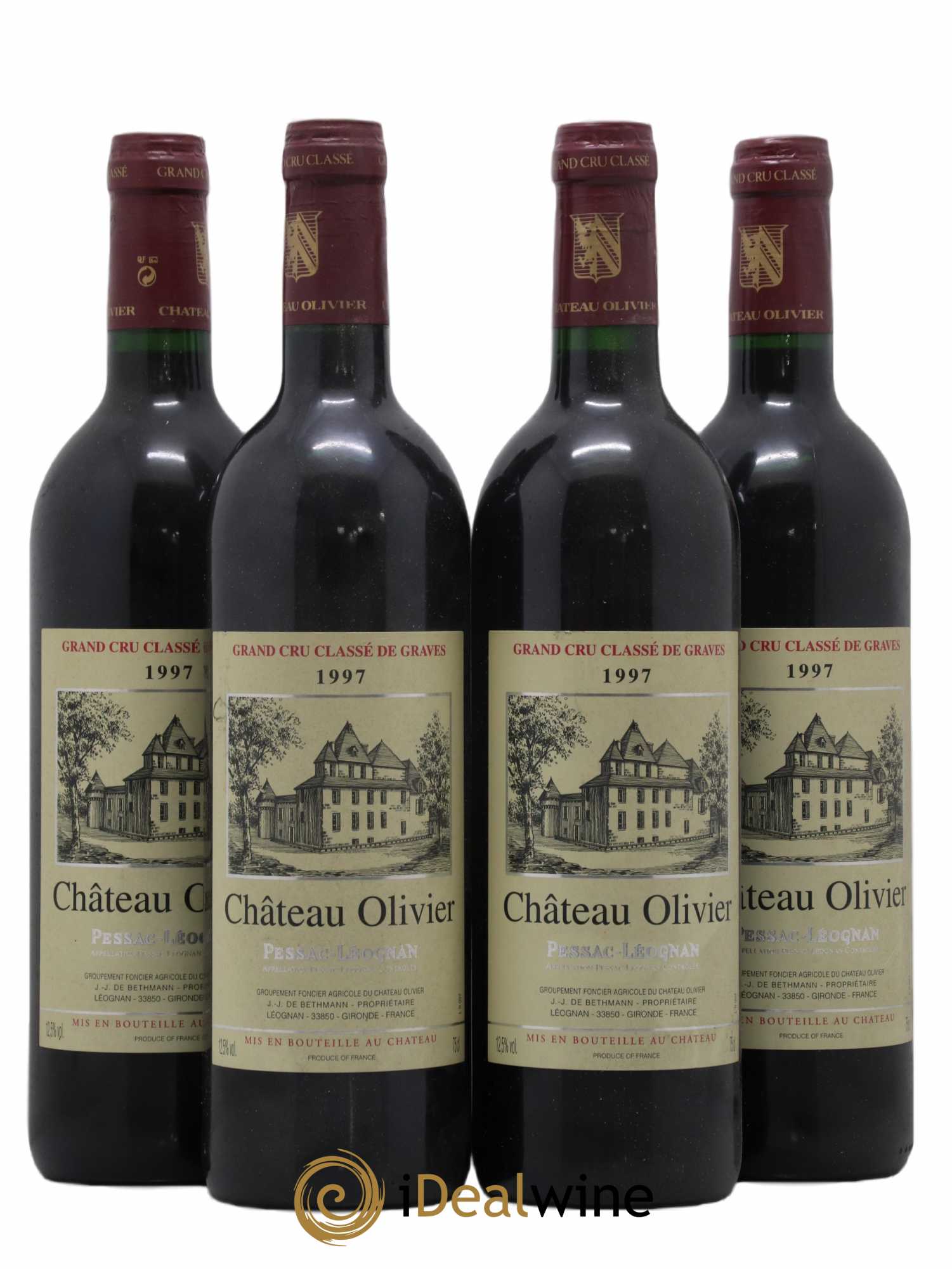 Château Olivier Cru Classé de Graves 1997 - Lot de 4 bouteilles - 0