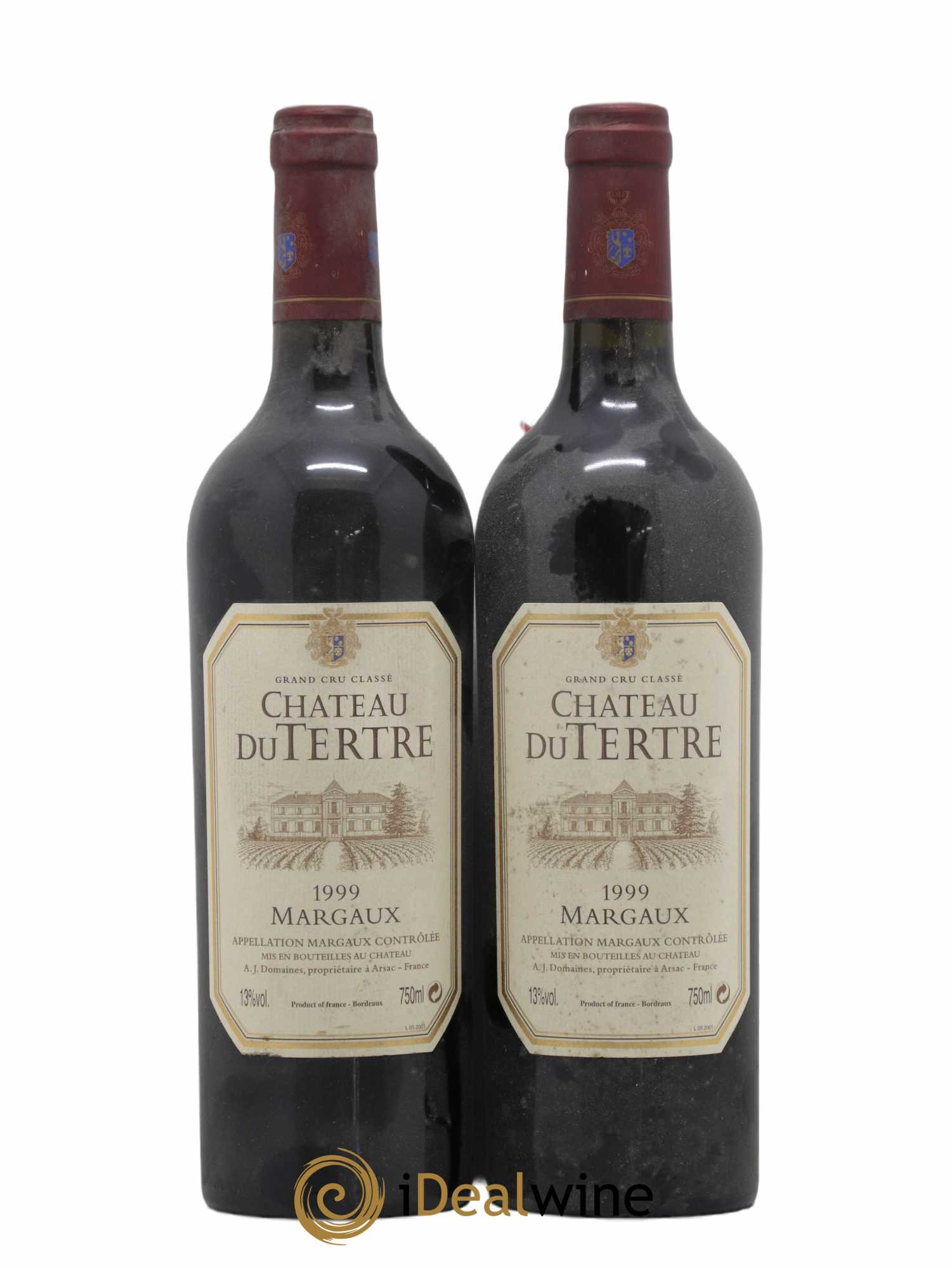 Château du Tertre 5ème Grand Cru Classé 1999 - Lot de 2 bouteilles - 0