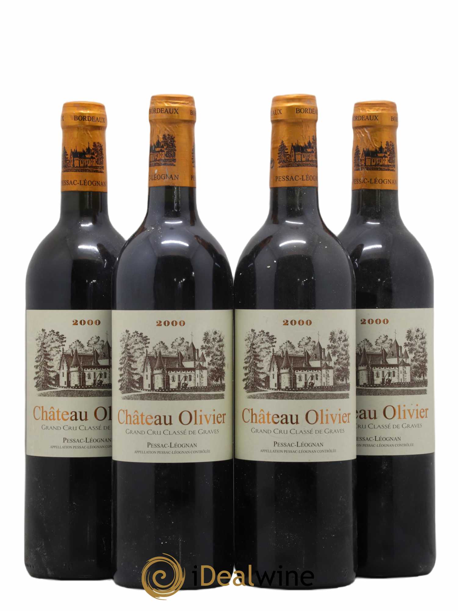 Château Olivier Cru Classé de Graves 2000 - Lot de 4 bouteilles - 0