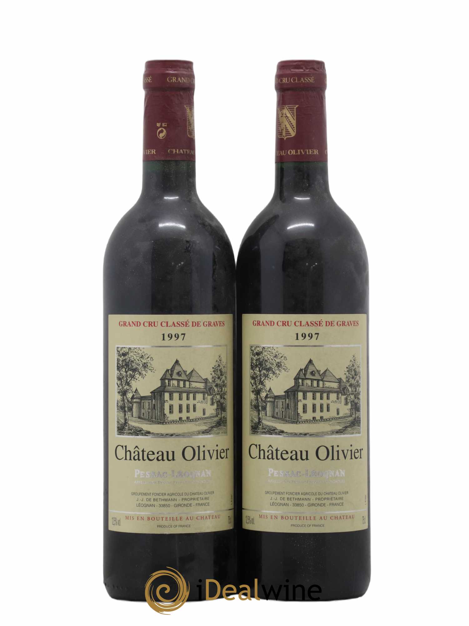 Château Olivier Cru Classé de Graves 1997 - Posten von 2 Flaschen - 0