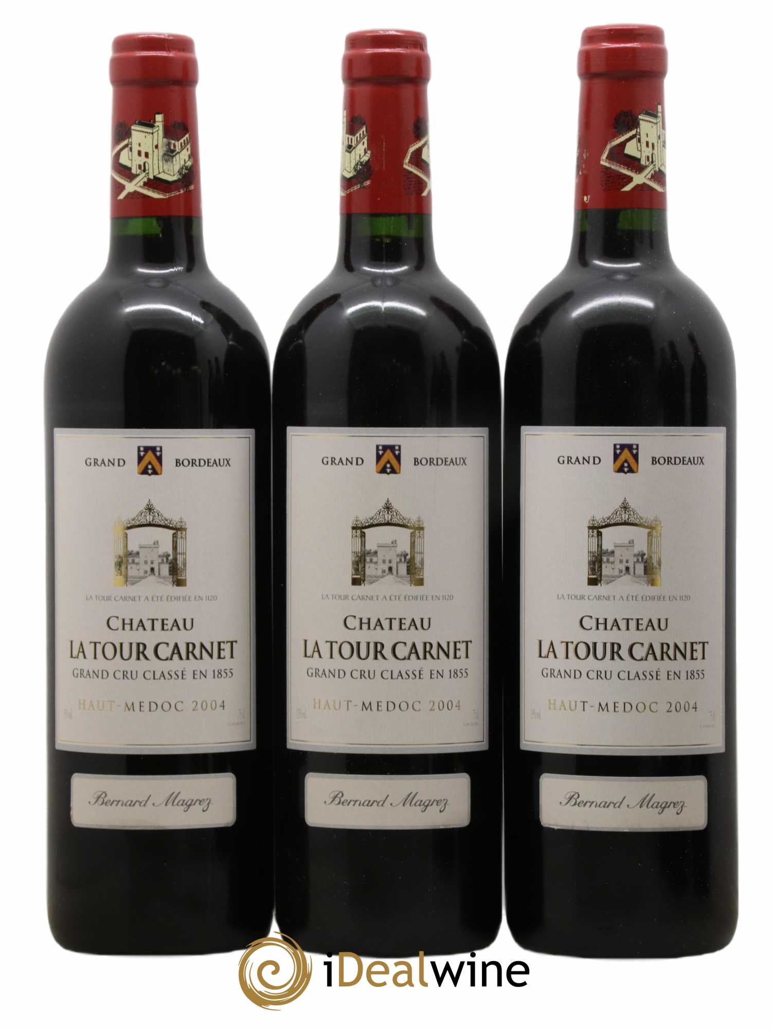 Château la Tour Carnet 4ème Grand Cru Classé 2004 - Lot of 6 bottles - 1