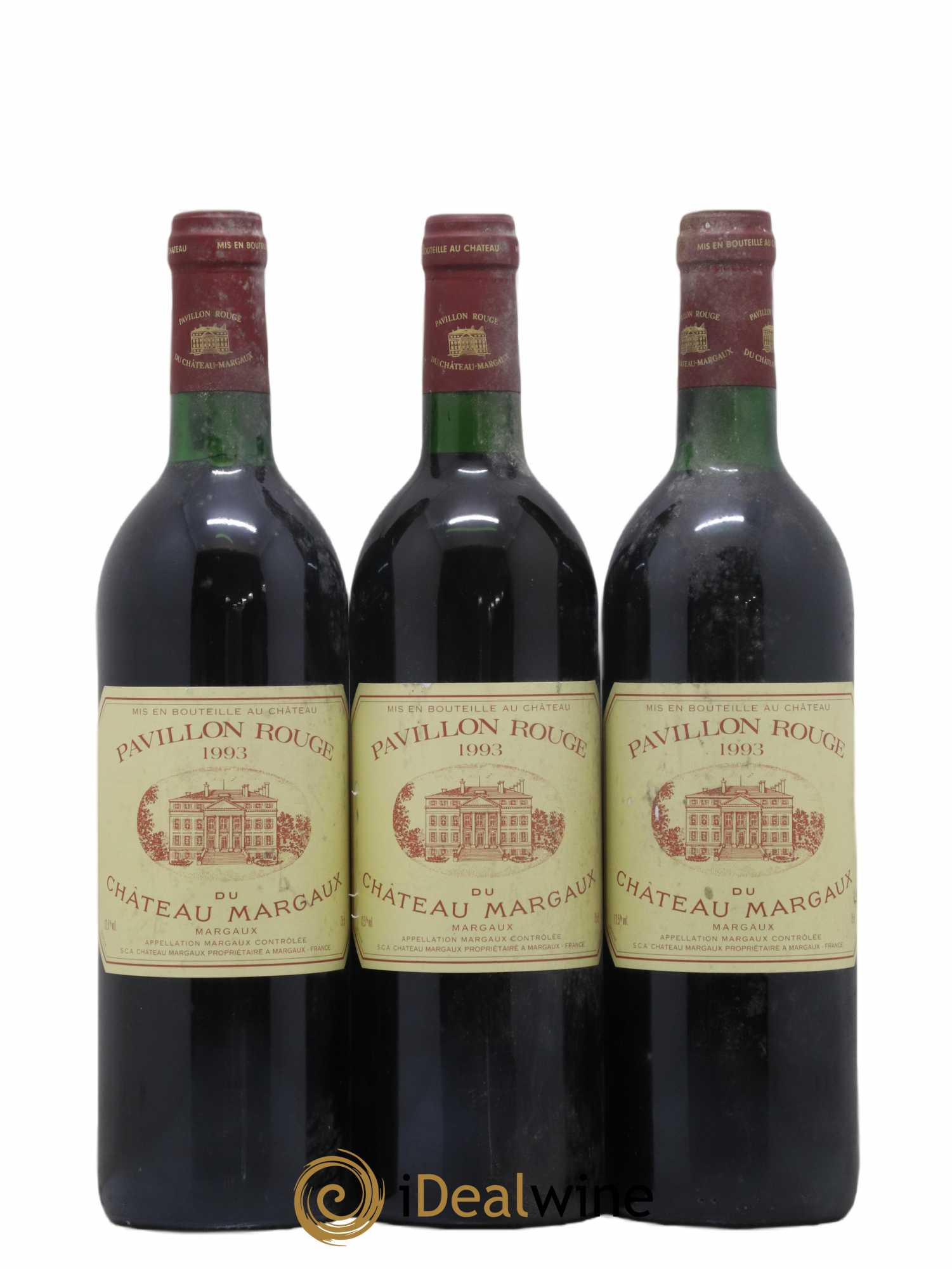 Pavillon Rouge du Château Margaux Second Vin 1993 - Lot de 3 bouteilles - 0